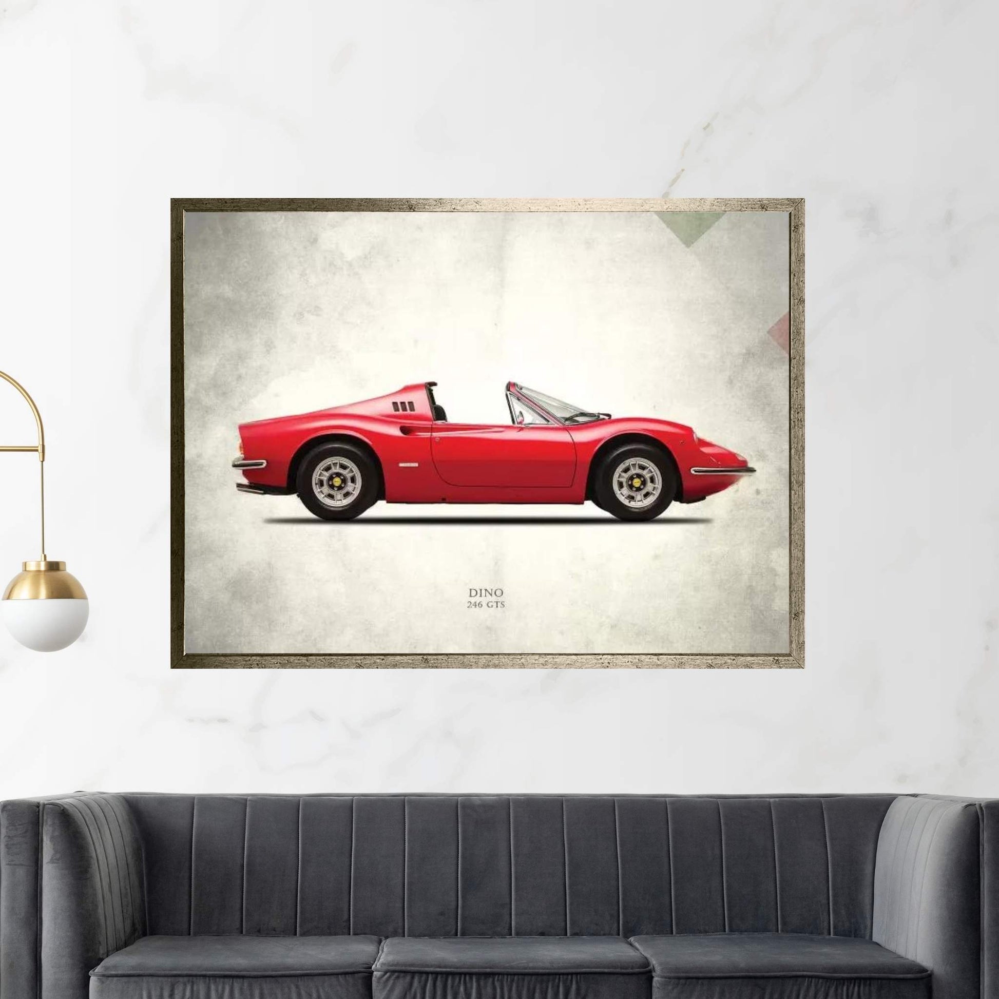 1973 Ferrari Dino 246 GTS Canvas Wall Art - Y Canvas