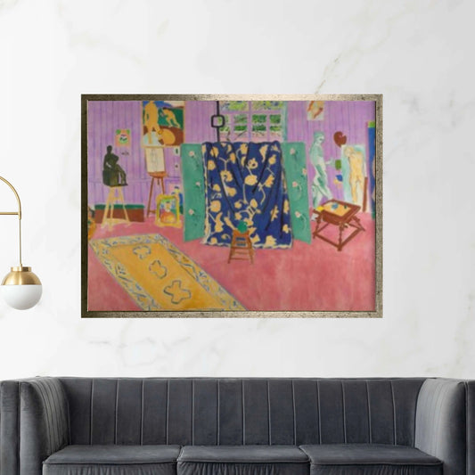 Henri Matisse Pink Studio 1911 Canvas Wall Art Poster, Henri Matisse Canvas Wall Art Poster - Y Canvas