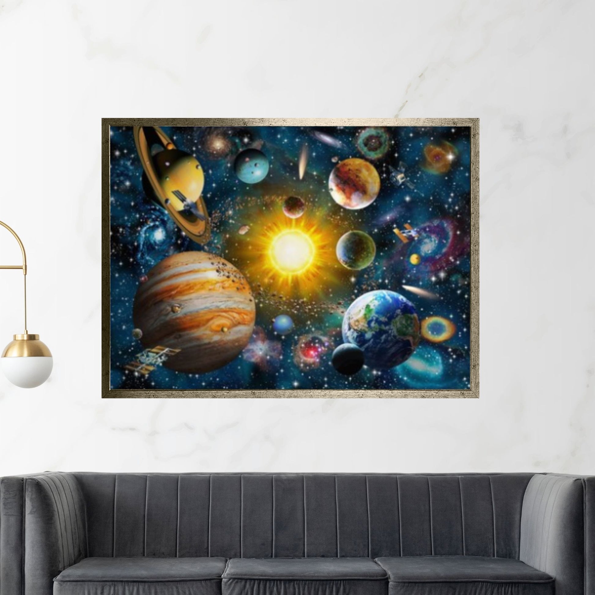 Amazing Solar System Outer Space Canvas Wall Art - Y Canvas