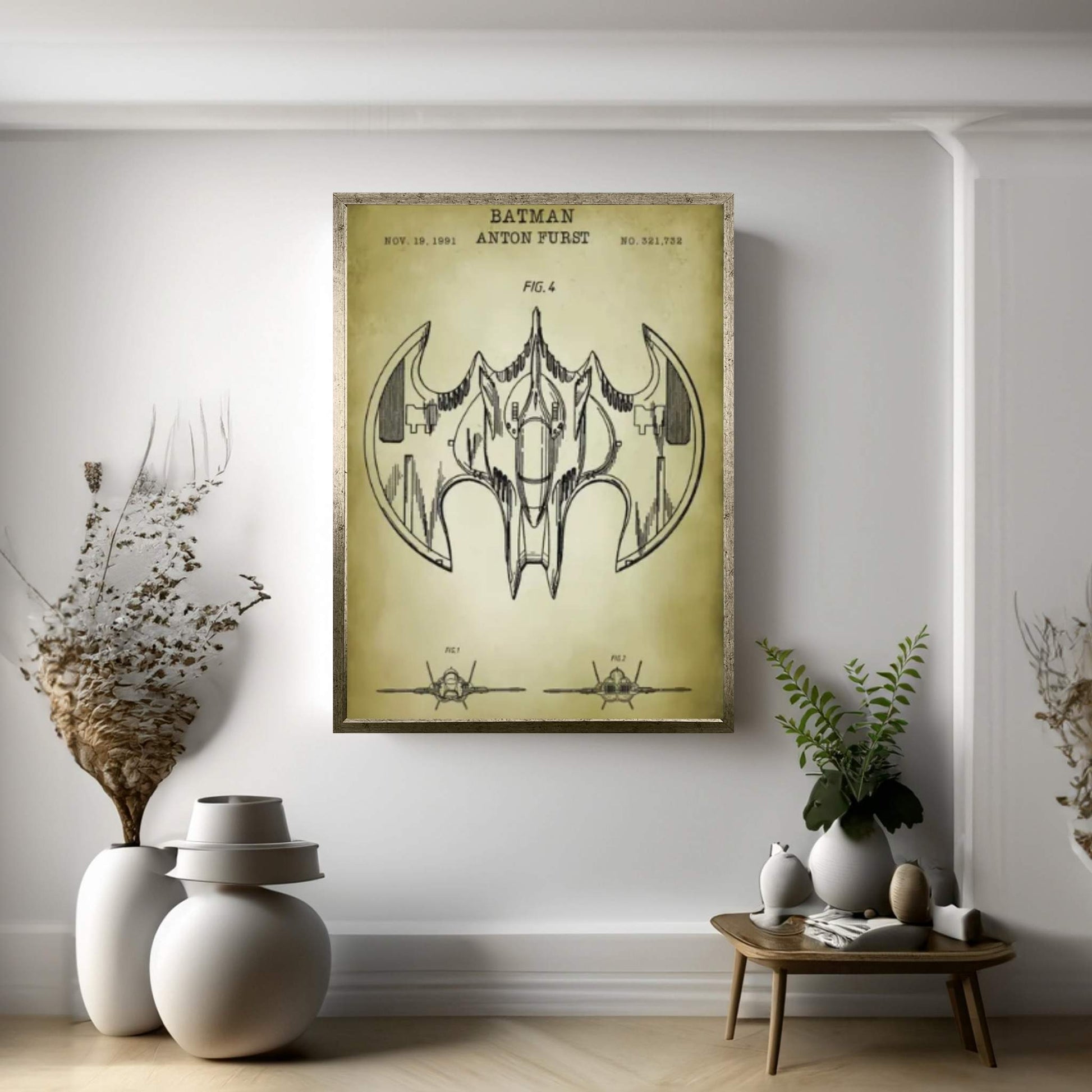 Batwing Canvas Wall Art - Y Canvas