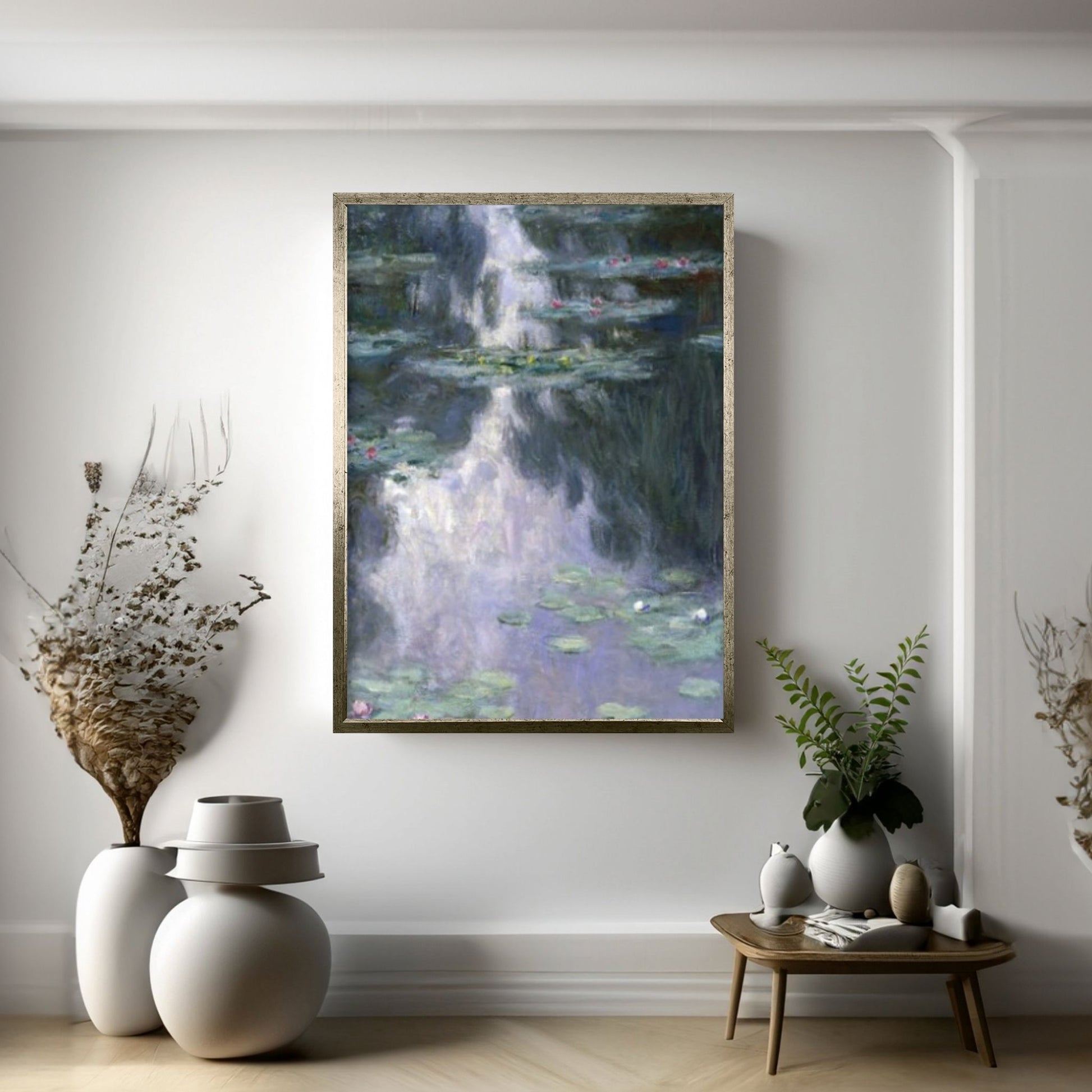 Claude Monet Exhibition Prints, Claude Monet Floral Print, Landscape wall arti Water lilies Claude Monet - Y Canvas