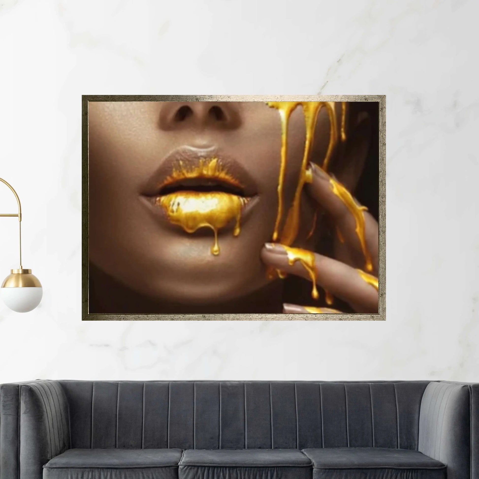 African Art Wall Canvas Decor, Gold Wall Art, African Woman Wall Art - Y Canvas