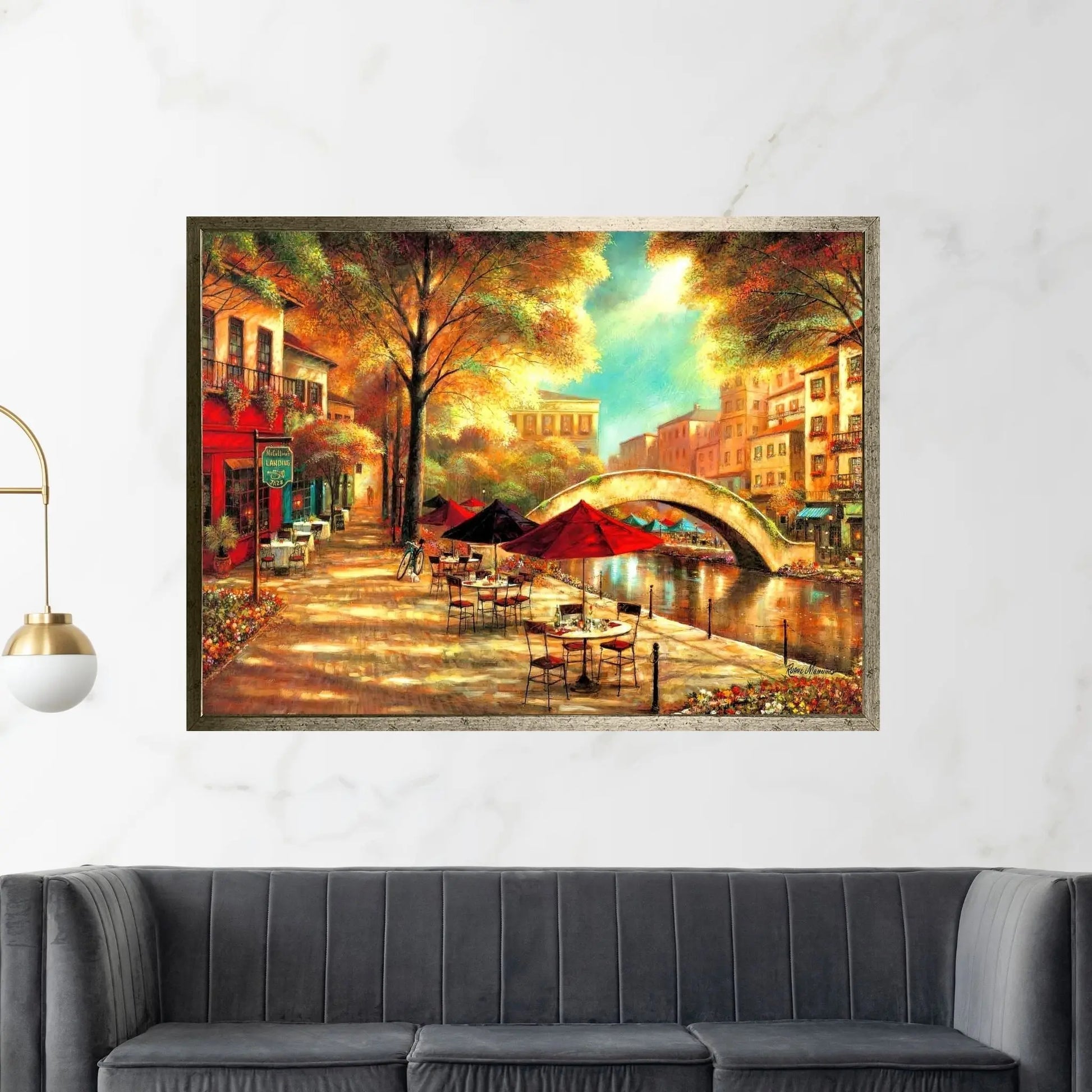 Riverwalk Charm Canvas Wall Art - Y Canvas