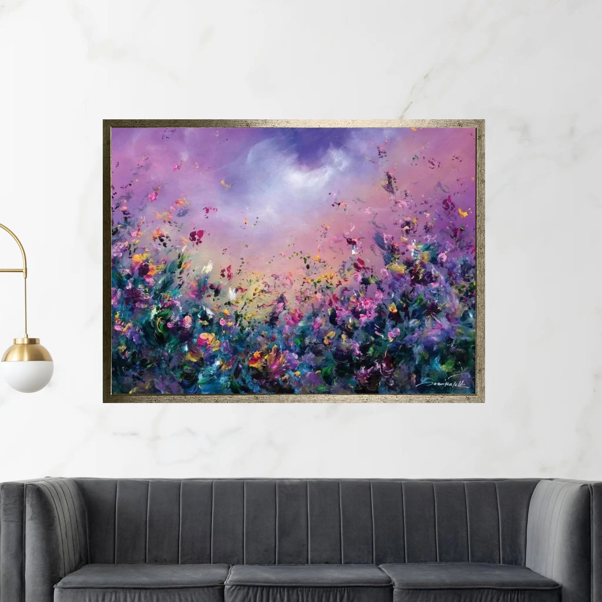 Rainbow Meadow Canvas Wall Art - Y Canvas