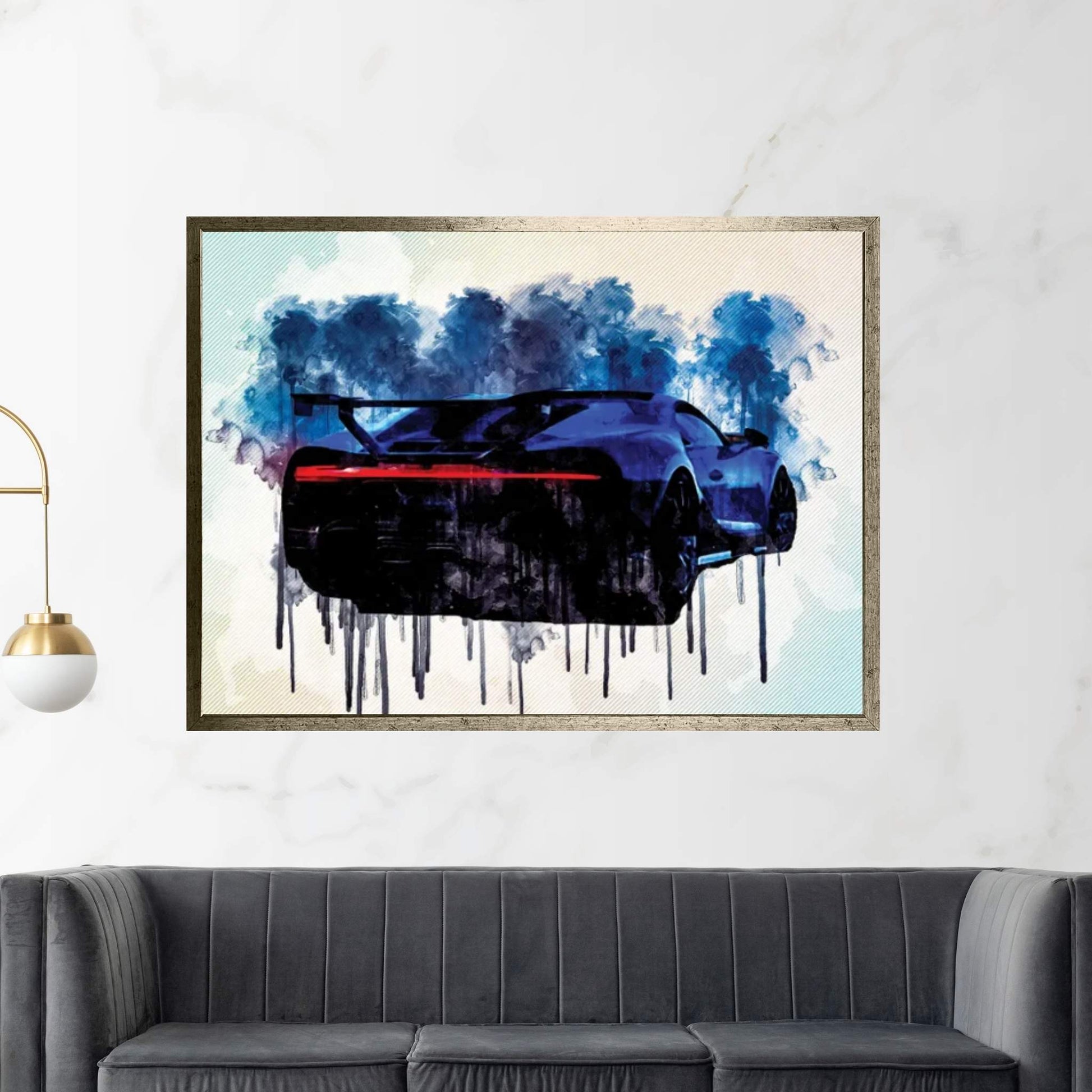 2021 Bugatti Chiron Pur Sport Ear View Exterior Hypercar Canvas Wall Art - Y Canvas