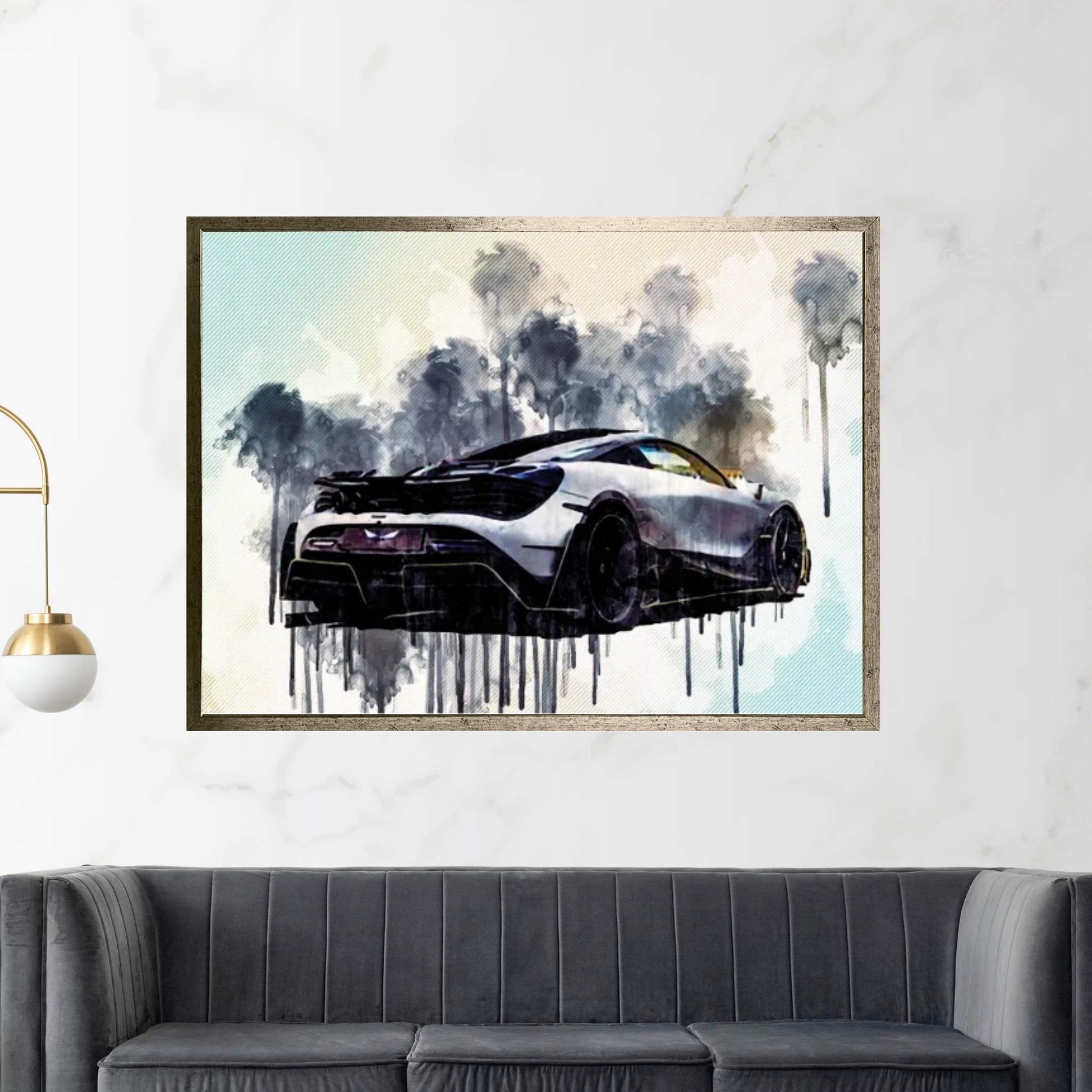 Mclaren 720S Mansory First Edition Hypercar Rear View Exterior Tuning 720S British Sports Cars Canvas Wall Art - Y Canvas