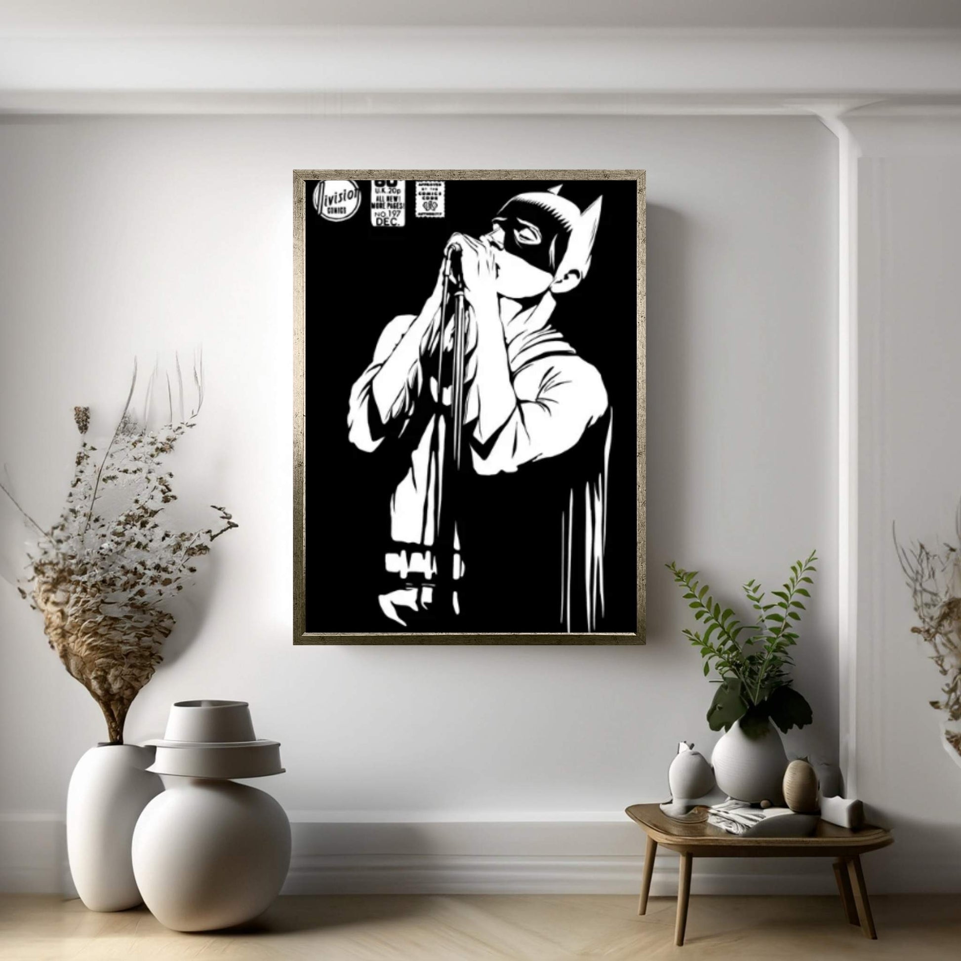 Post-Punk Shadowplay B&W Edition Canvas Wall Art - Y Canvas