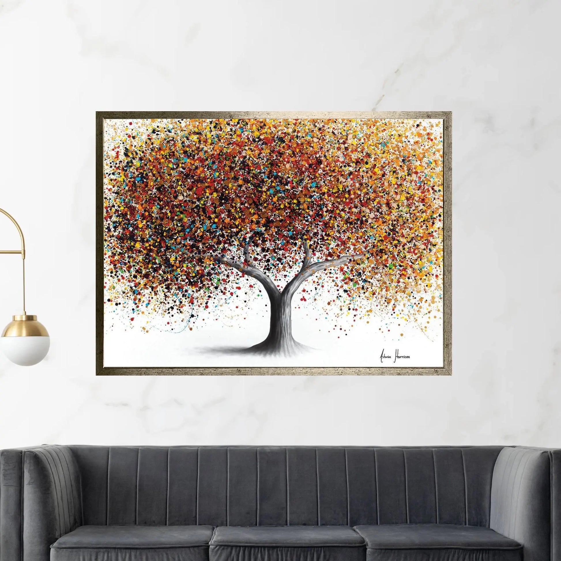 Rainbow Soul Tree Canvas Wall Art - Y Canvas