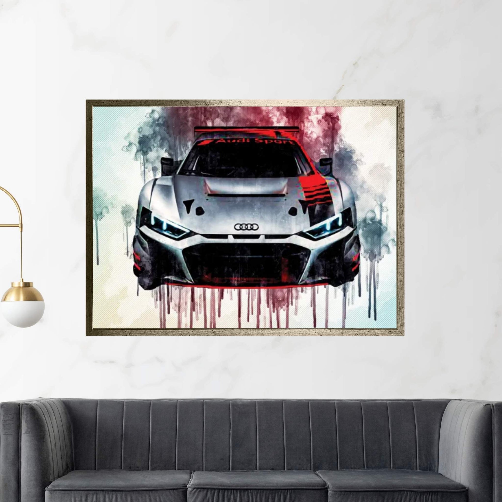 2020 Audi R8 Lms Gt4 Front View Canvas Wall Art - Y Canvas