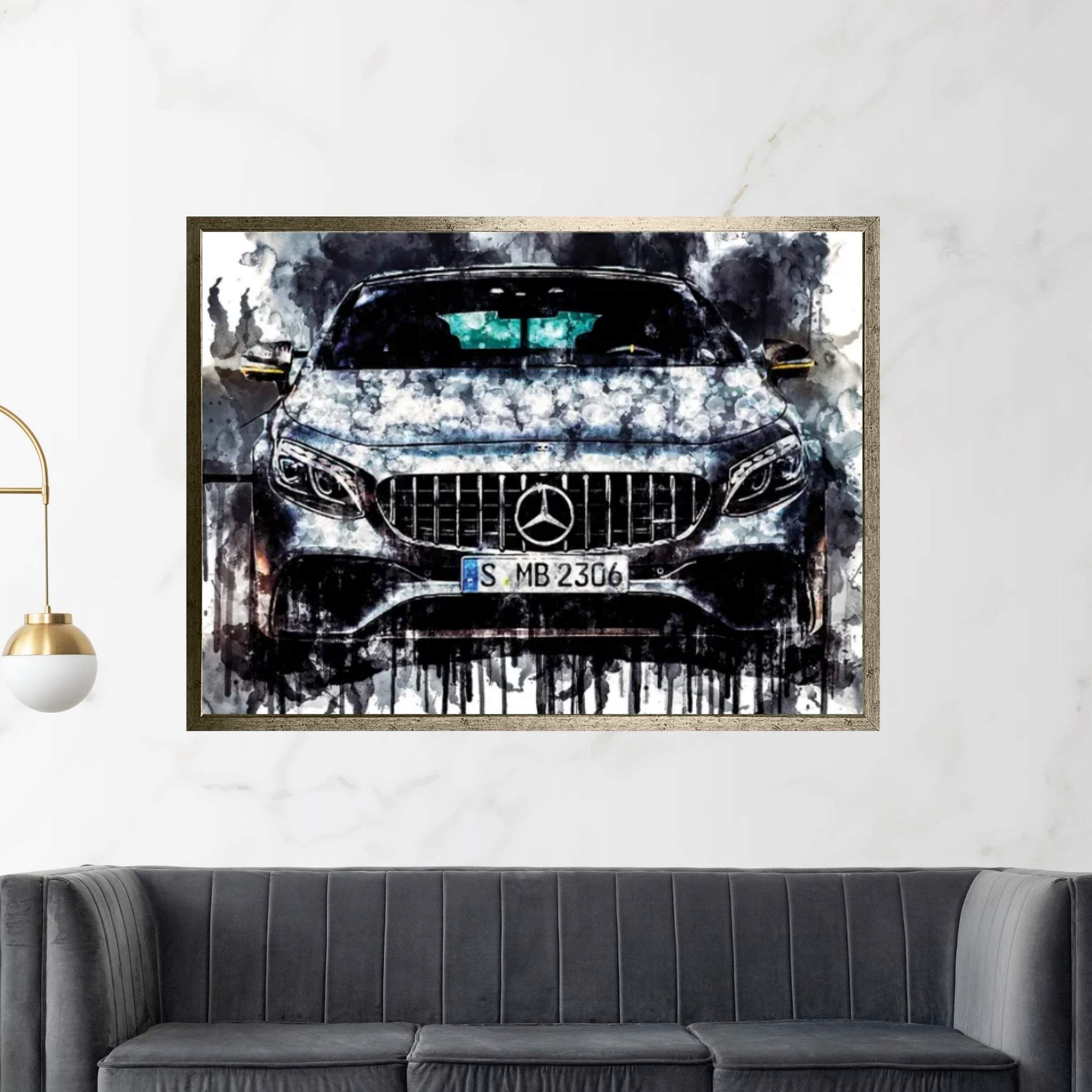 2017 Mercedes AMG S 63 4Matic Coupe Yellow Night Vehicle CXCVI Canvas Wall Art - Y Canvas