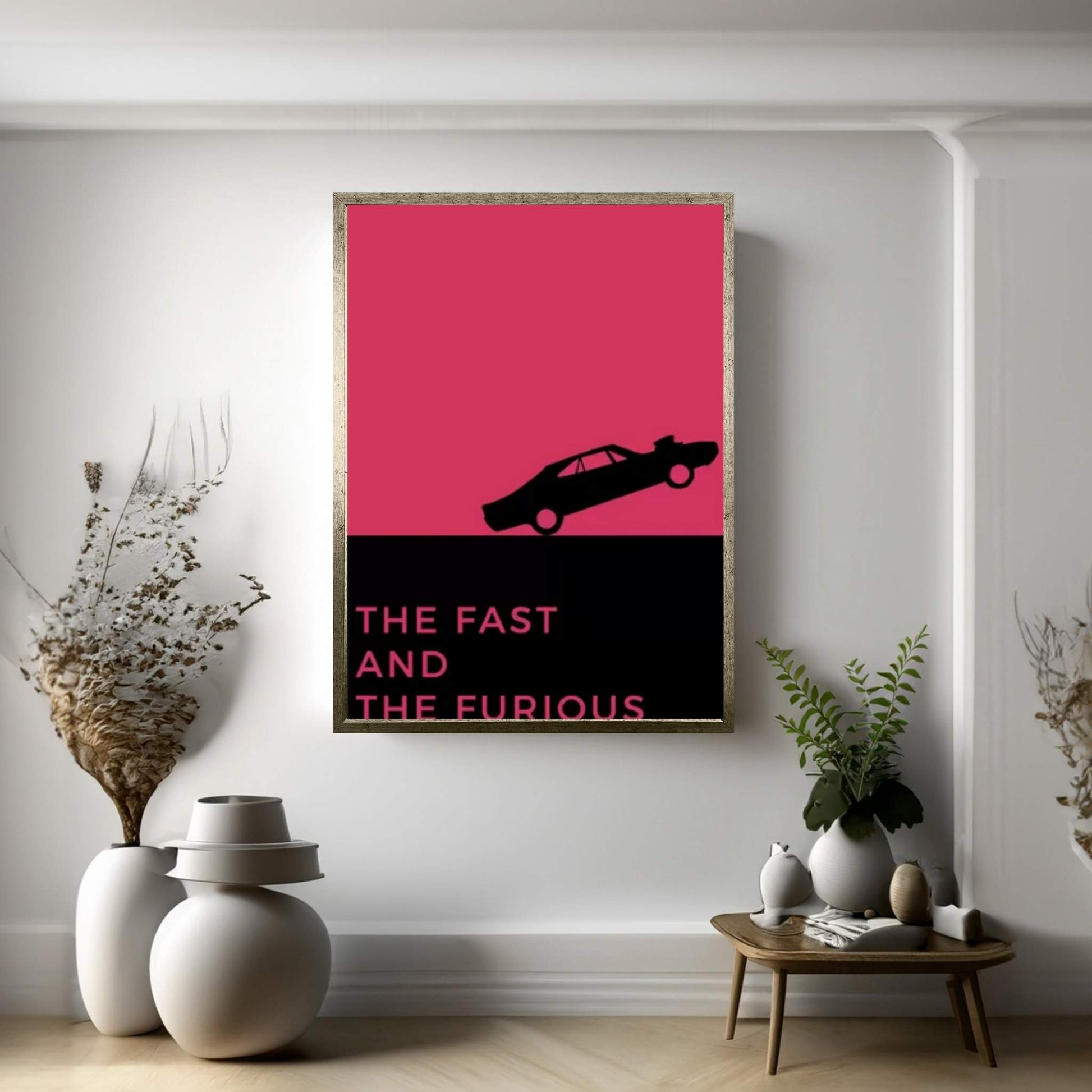 The Fast And The Furious Minimalist Poster Canvas Wall Art - Y Canvas