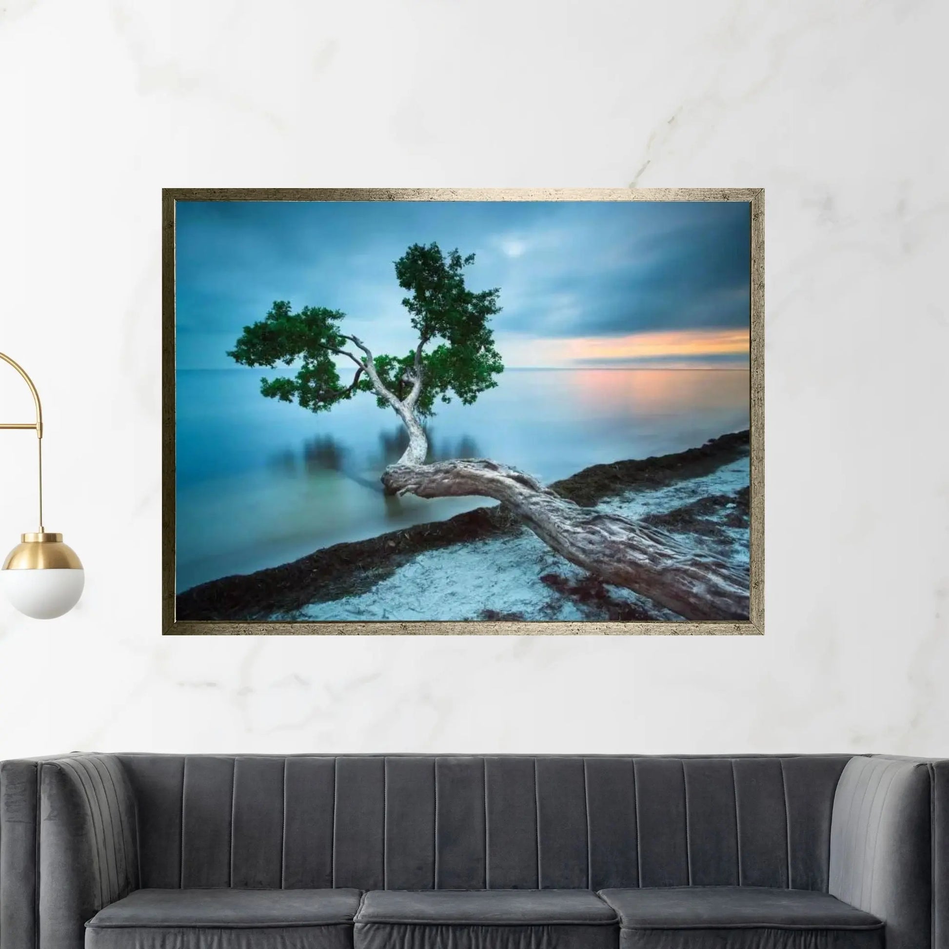 Water Tree 10 Color Canvas Wall Art - Y Canvas