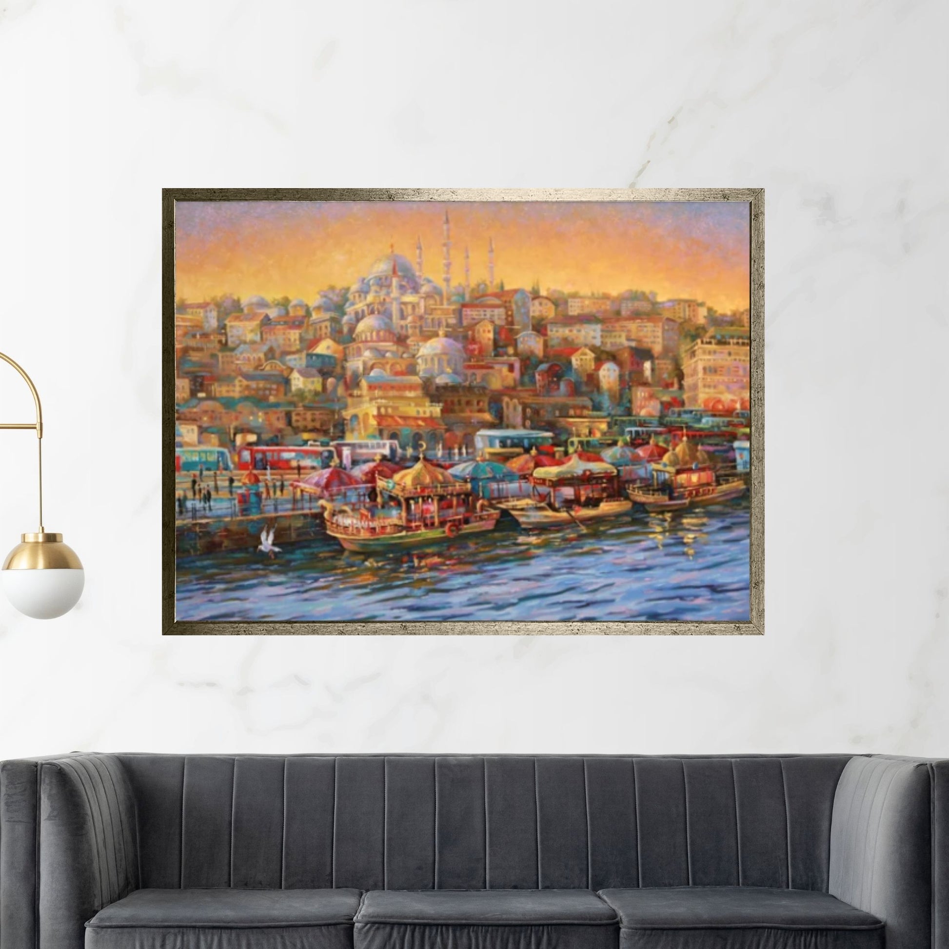 Istanbul, Constantinople Painting Print on Canvas Wall Art - Y Canvas