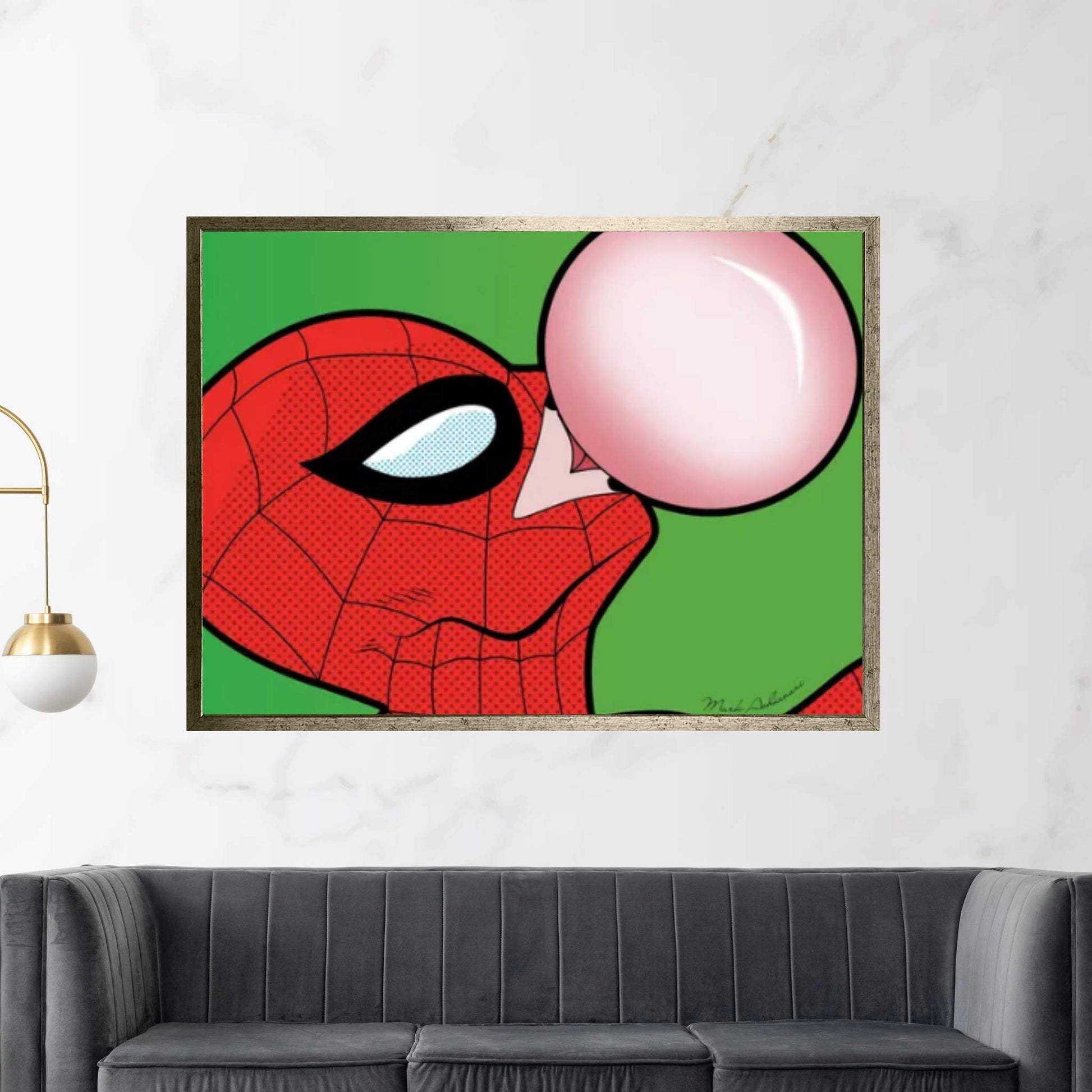 Spidey Chew Canvas Wall Art - Y Canvas