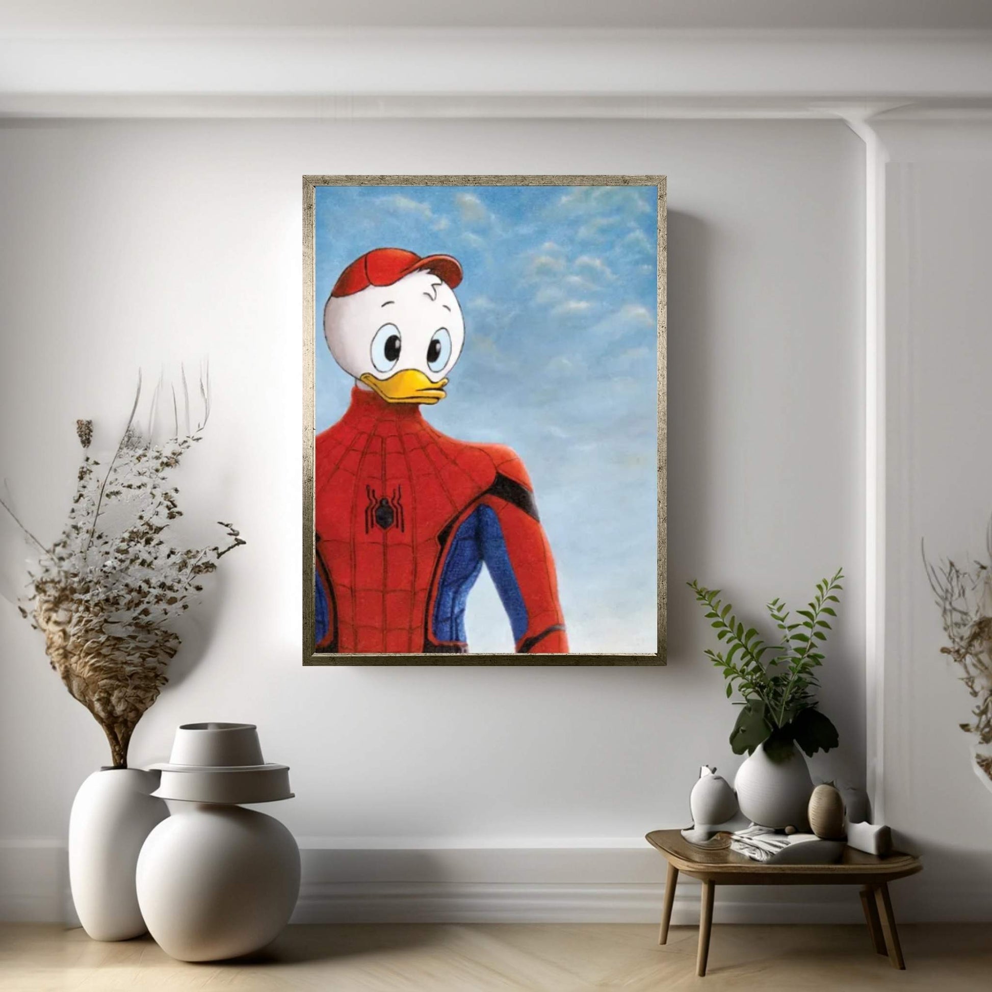 Spider-Duck Canvas Wall Art - Y Canvas