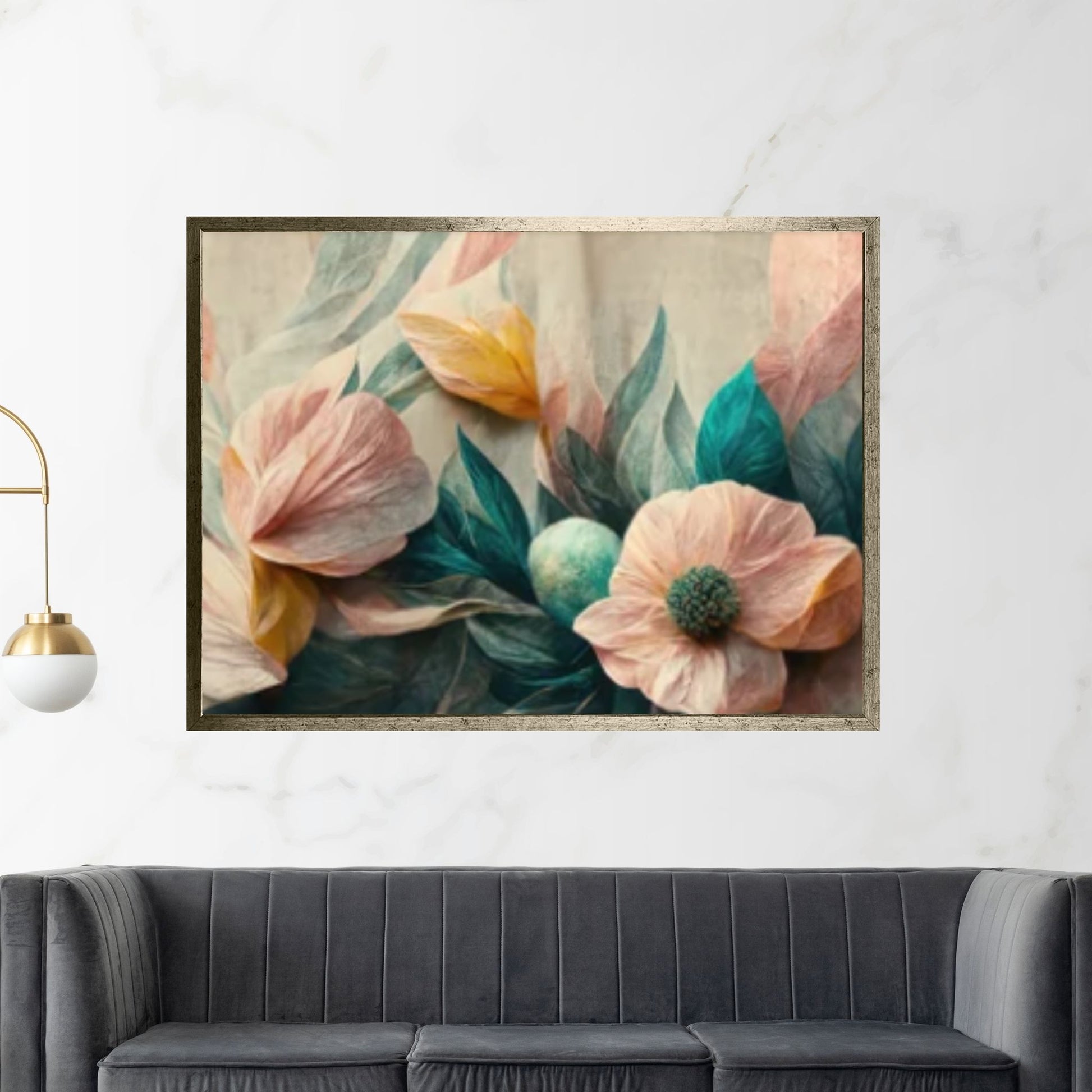 Colorful Wild Flower Canvas Print | Framed Wall Art-Flowers in the style of watercolor Canvas Wall Art - Y Canvas