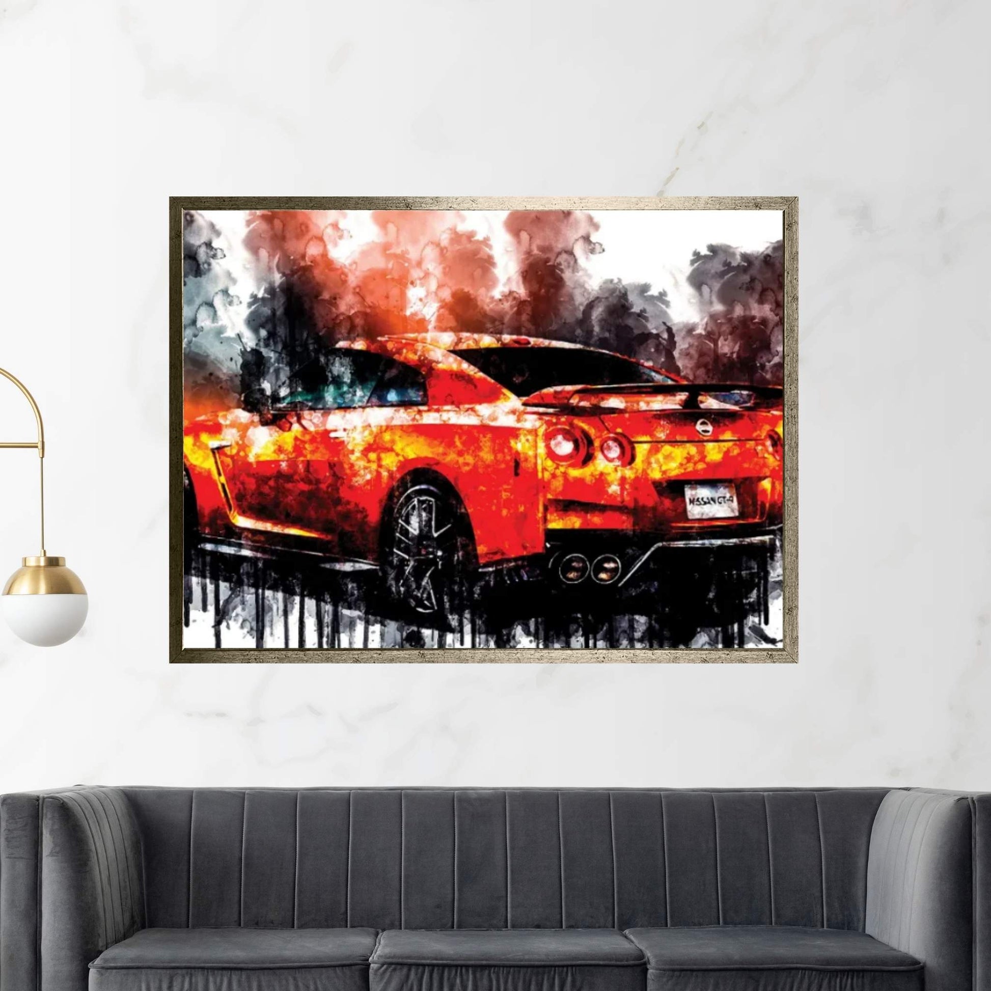 2017 Nissan GT R Vehicle CCXXIX Canvas Wall Art - Y Canvas