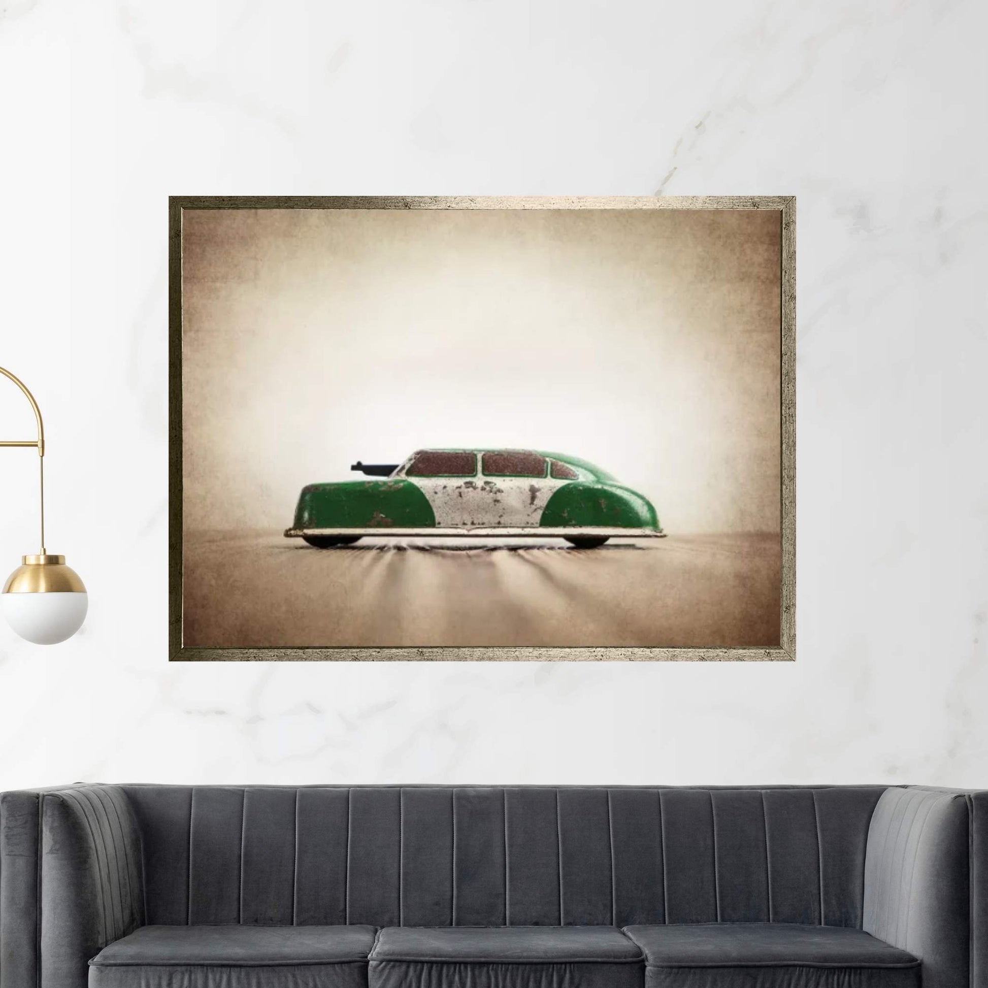 ARGO Green And White Canvas Wall Art - Y Canvas