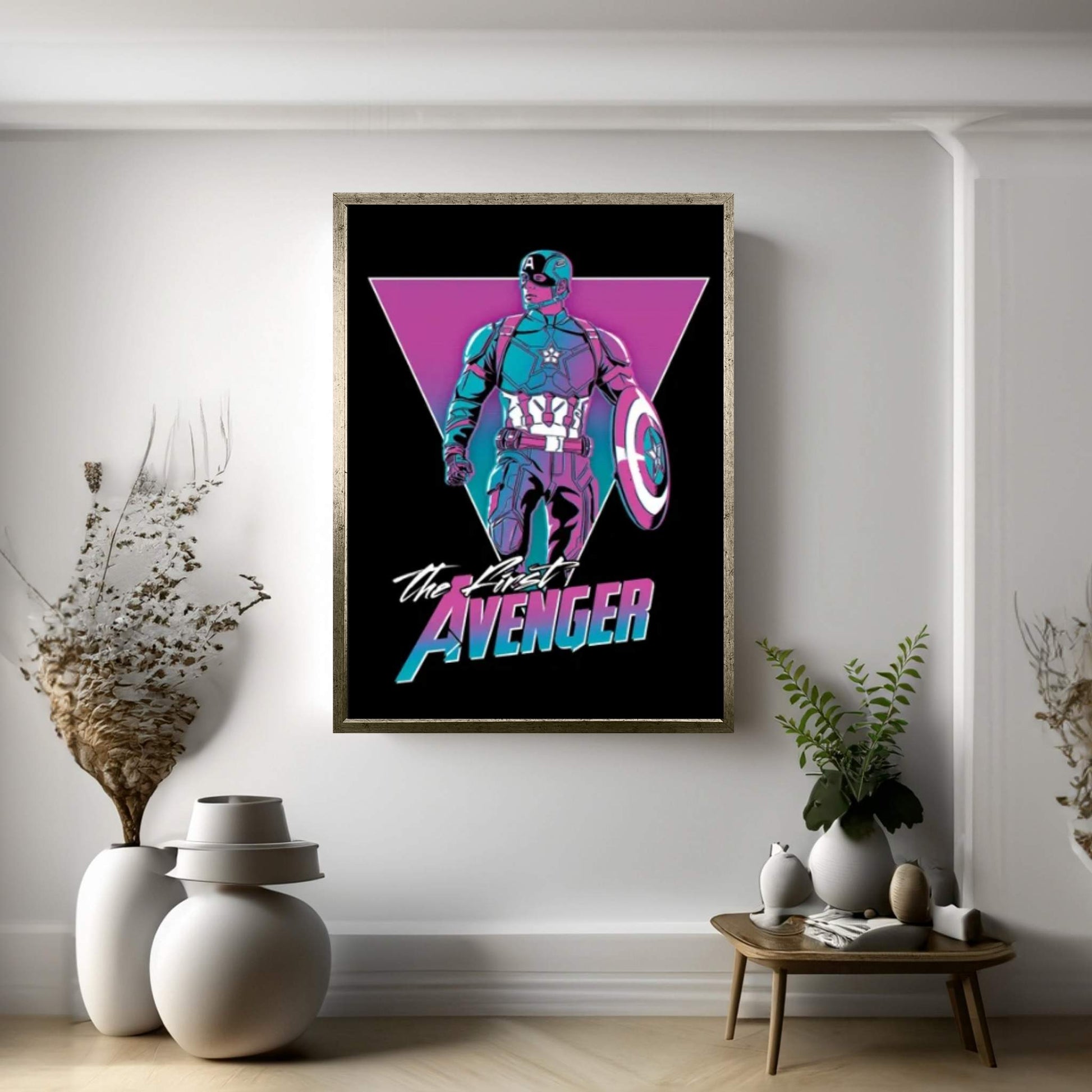 Retro Captain Canvas Wall Art - Y Canvas