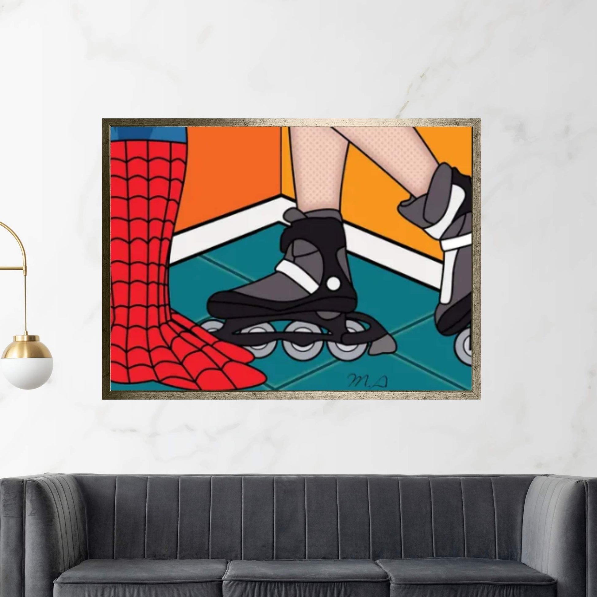 Spidey Skate Canvas Wall Art - Y Canvas