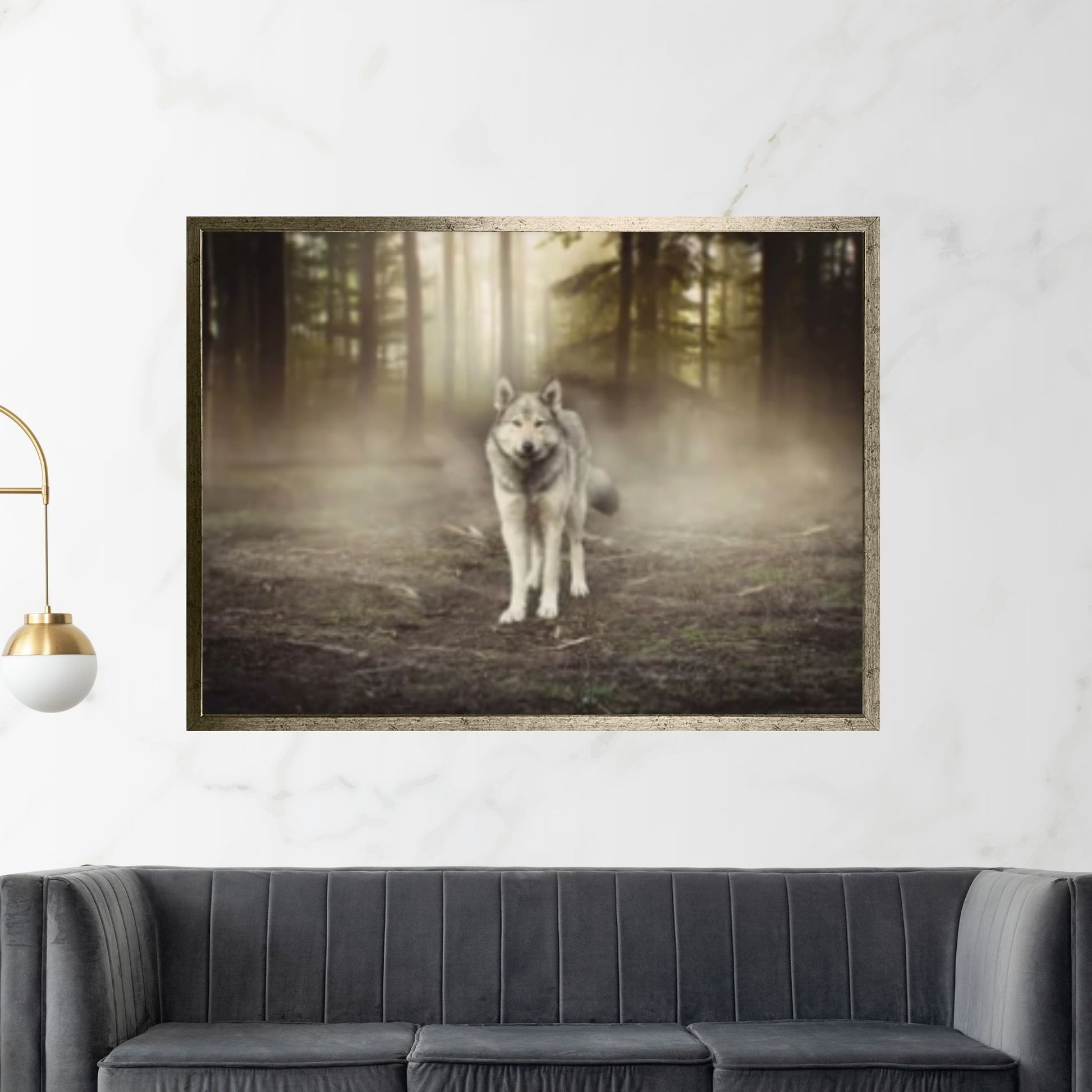 Abstract Animal Wolf Wall Art, Creative Animal Modeling Wall Art - Y Canvas