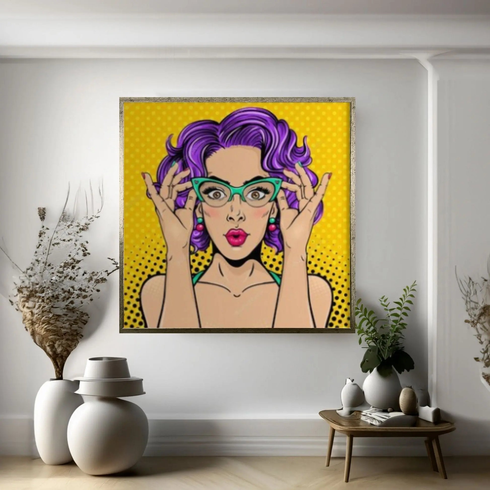 Pop Art Woman Wall Art, Comic Pop Art, Retro Comic - Y Canvas