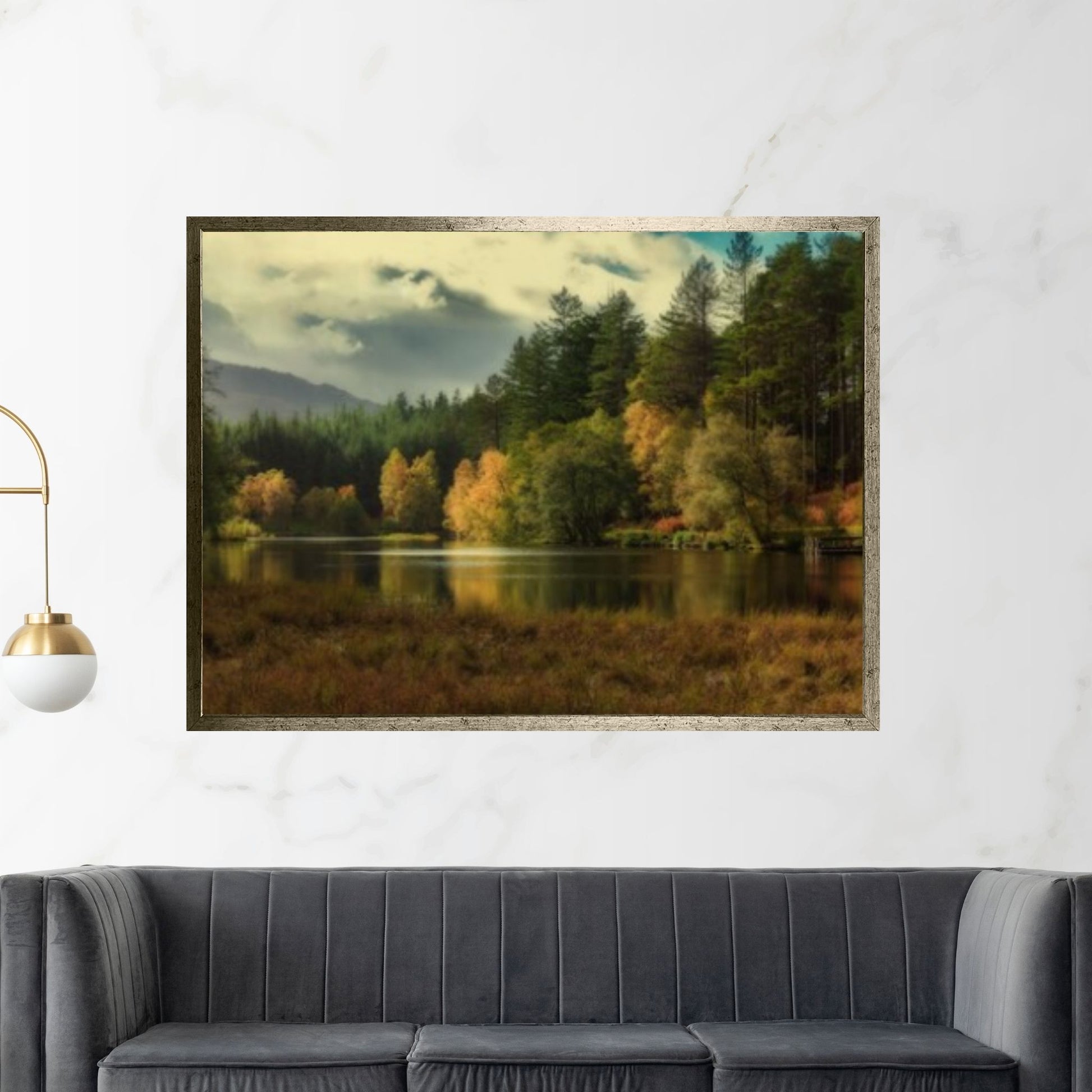 Autumn Landscape Canvas Wall Art Decor, Autumn Landscape Art Canvas, Forest Landscape Canvas Art - Y Canvas