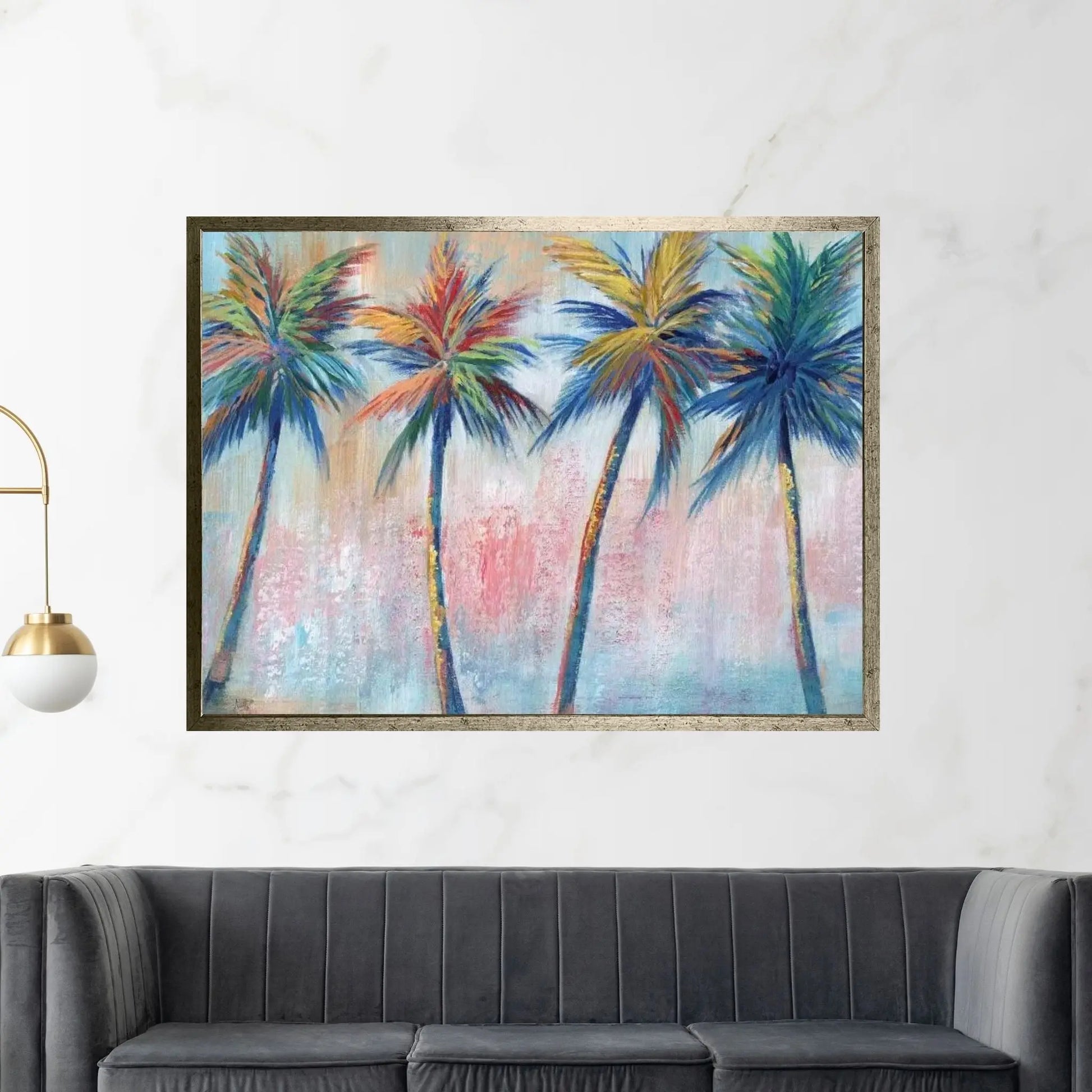 Color Pop Palms Canvas Wall Art - Y Canvas