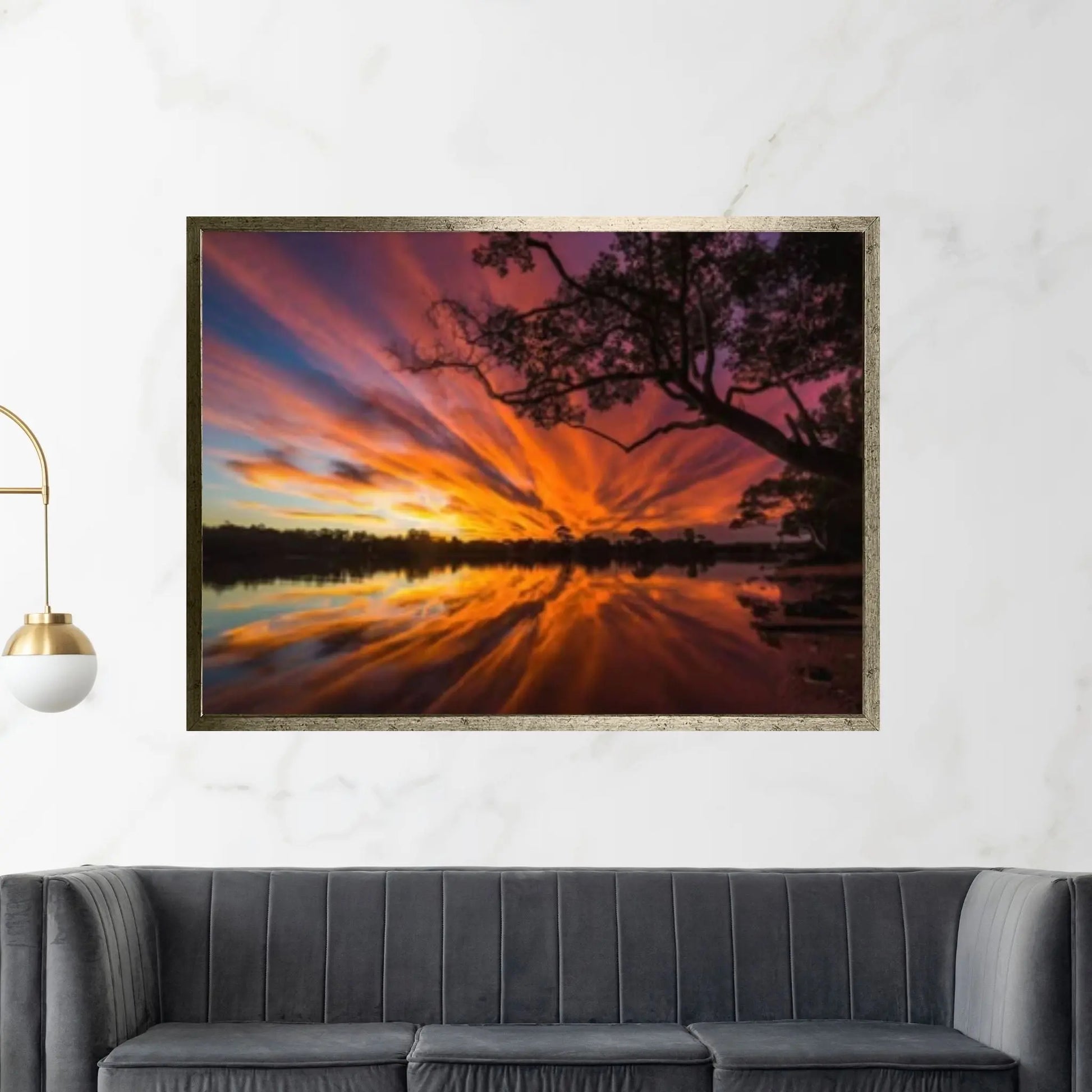 Sunset on the Beach Print on Canvas, Canvas Wall Set - Y Canvas