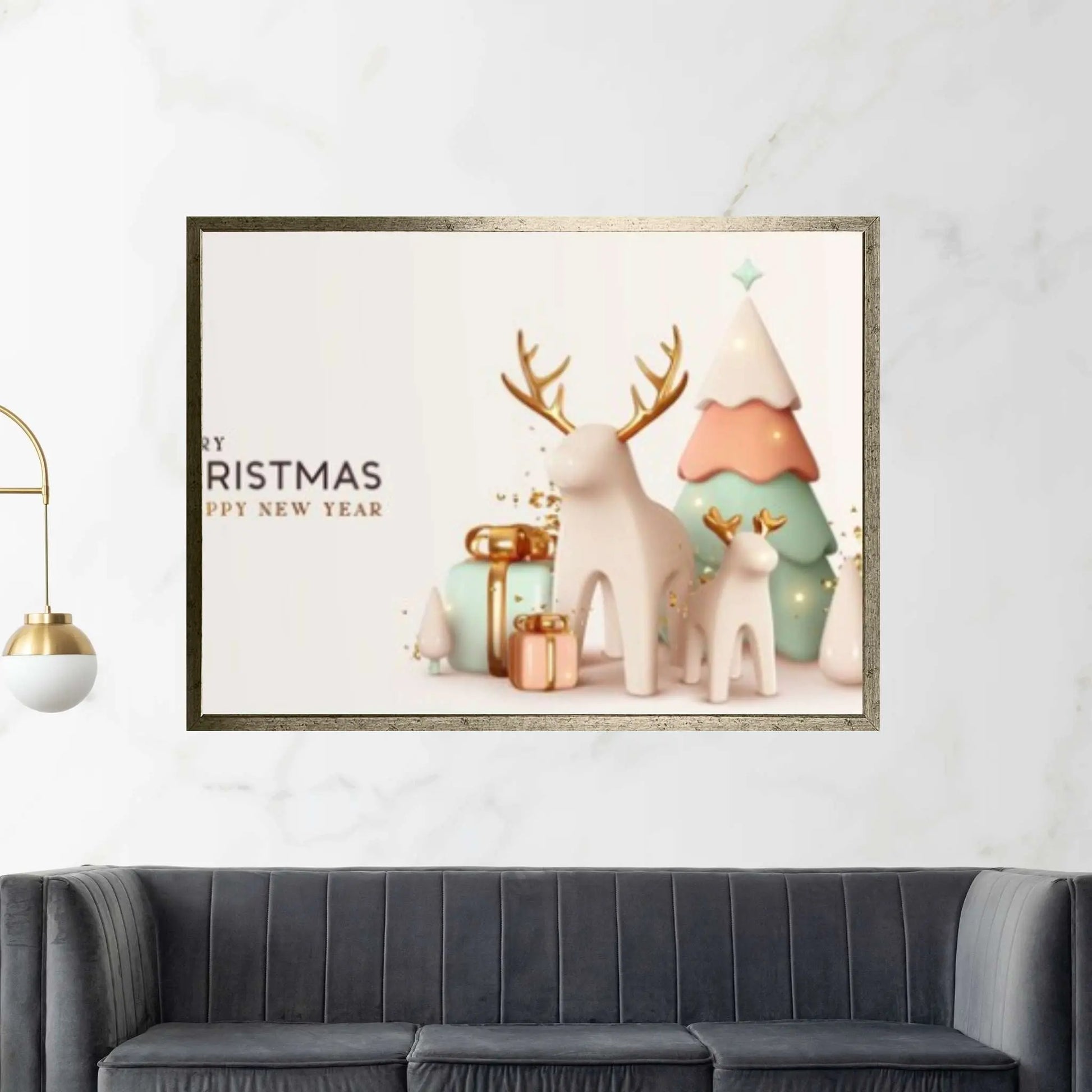 Merry Christmas Canvas Wall Art Design Poster Canvas Wall Art - Y Canvas