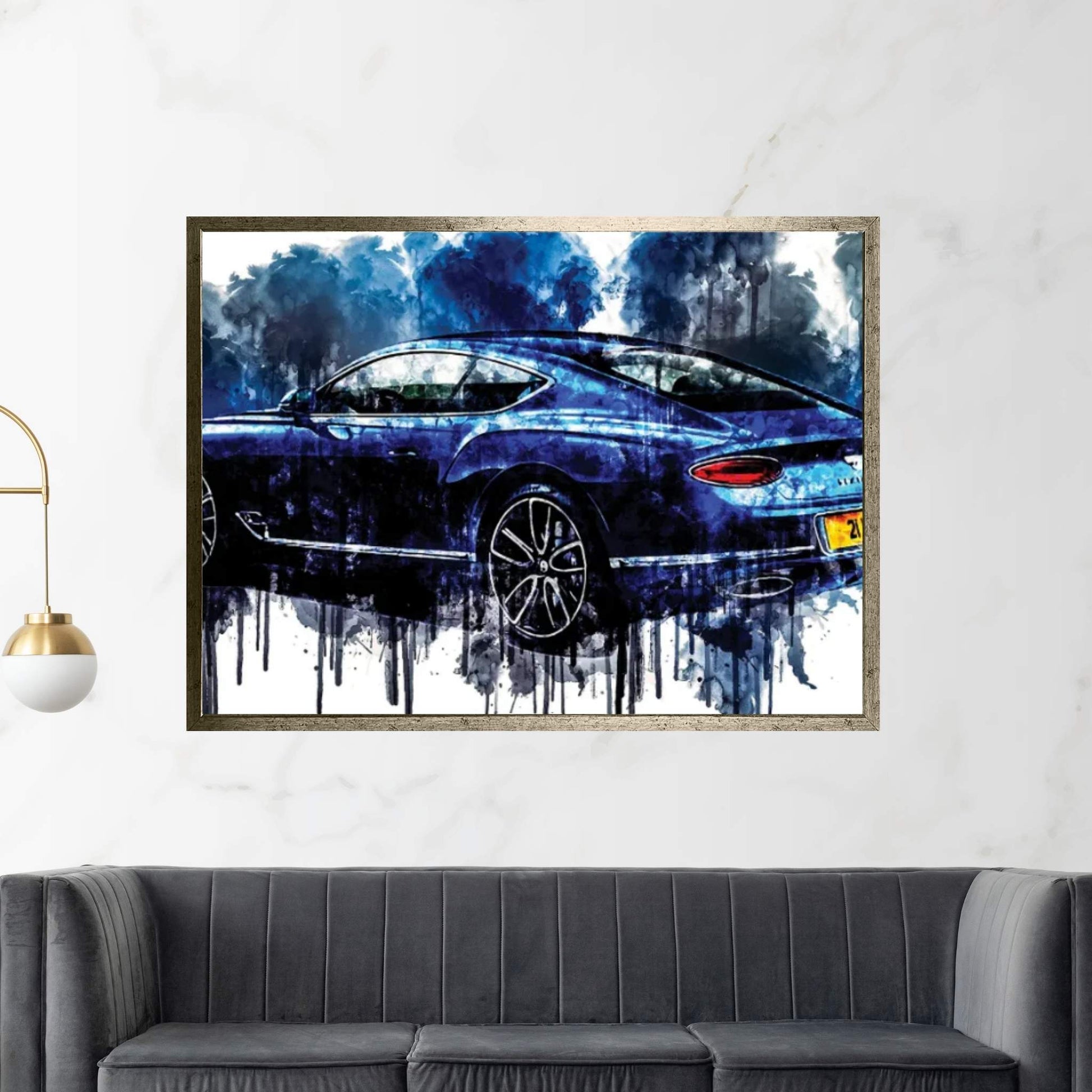 Car 2017 Bentley Continental GT Rear Canvas Wall Art - Y Canvas