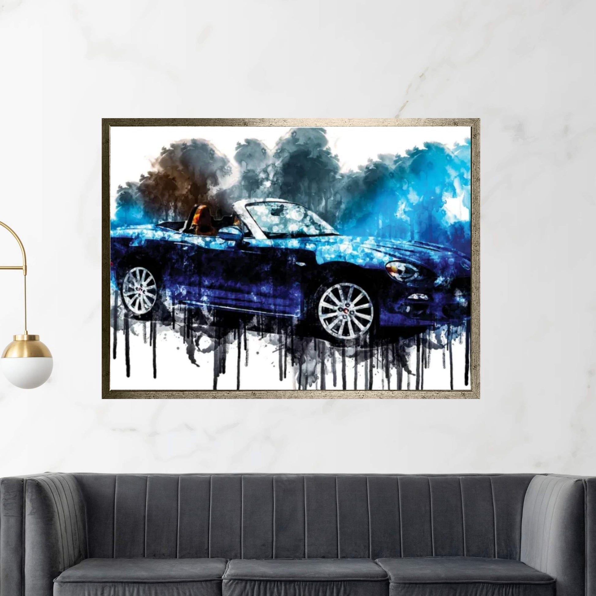 Car 2017 Fiat 124 Spider Canvas Wall Art - Y Canvas