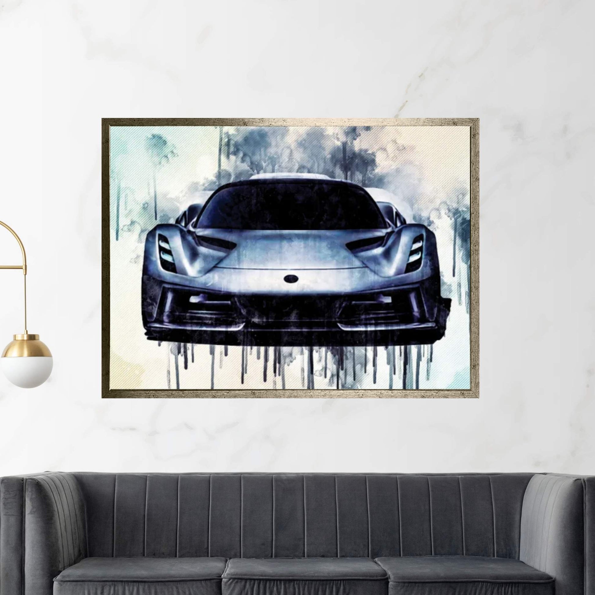 2020 Lotus Evija Front View Hypercar Canvas Wall Art - Y Canvas