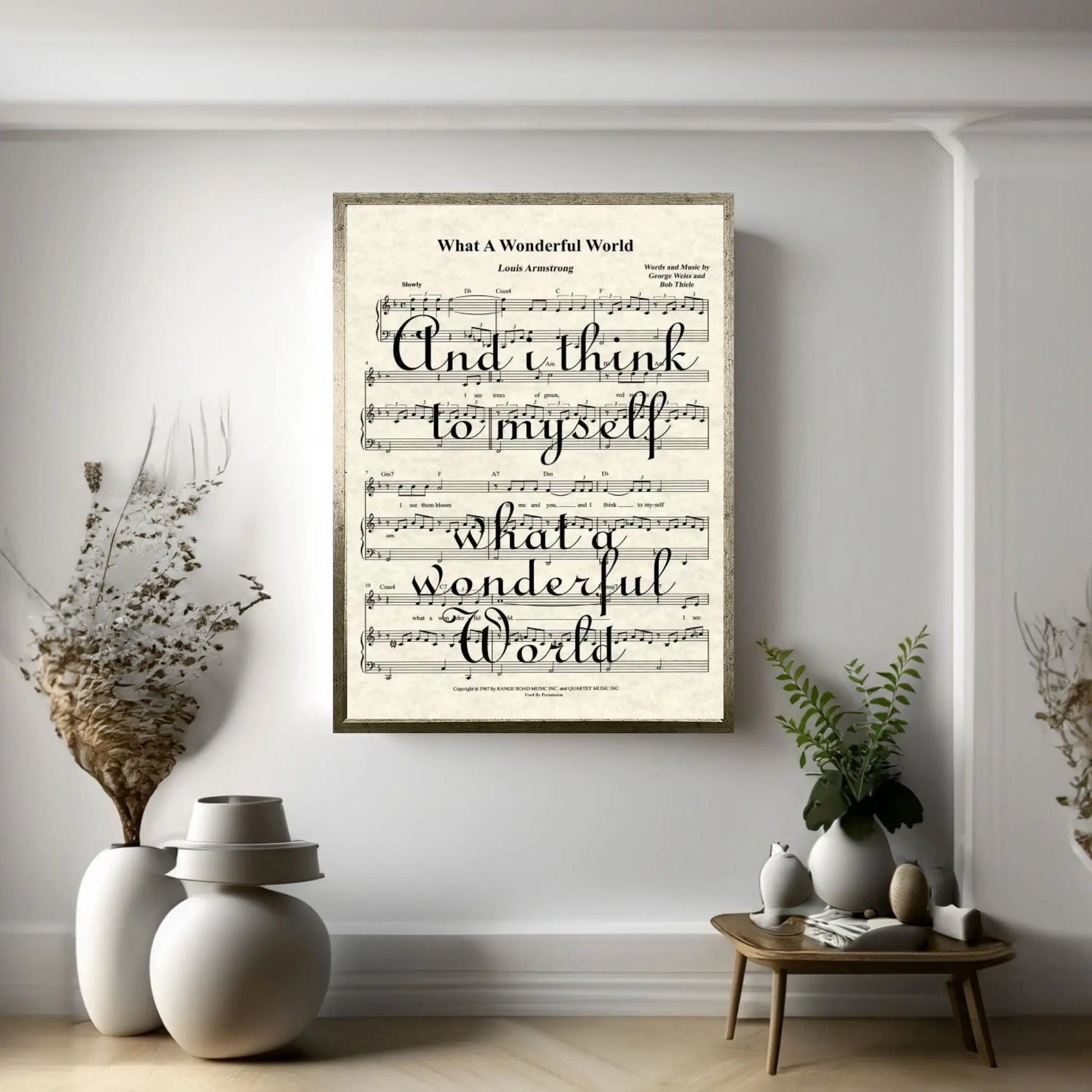 What A Wonderful World II Canvas Wall Art - Y Canvas