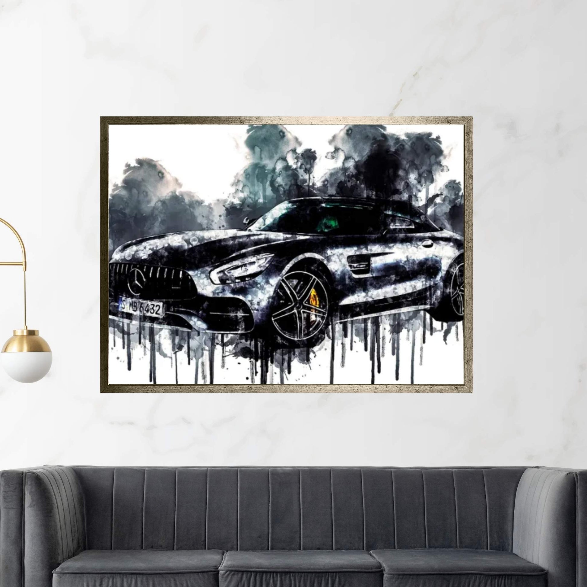 2017 Mercedes AMG GT C Roadster Vehicle CLXXXIV Canvas Wall Art - Y Canvas