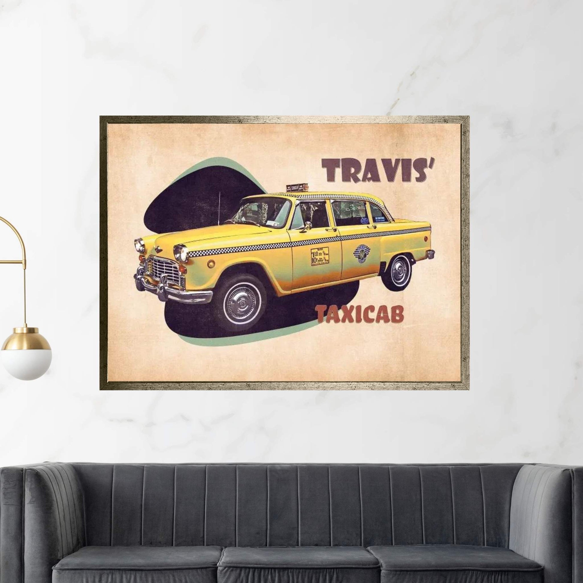 Travis' Taxicab Canvas Wall Art - Y Canvas