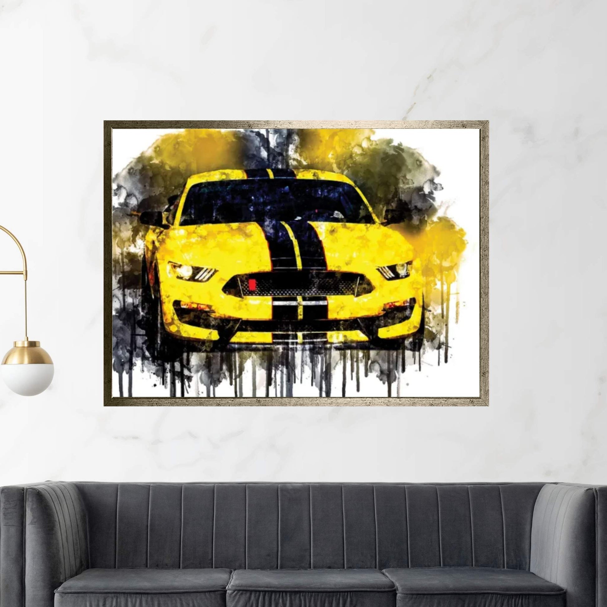 2017 Ford Mustang Shelby GT350 Sports Car Canvas Wall Art - Y Canvas