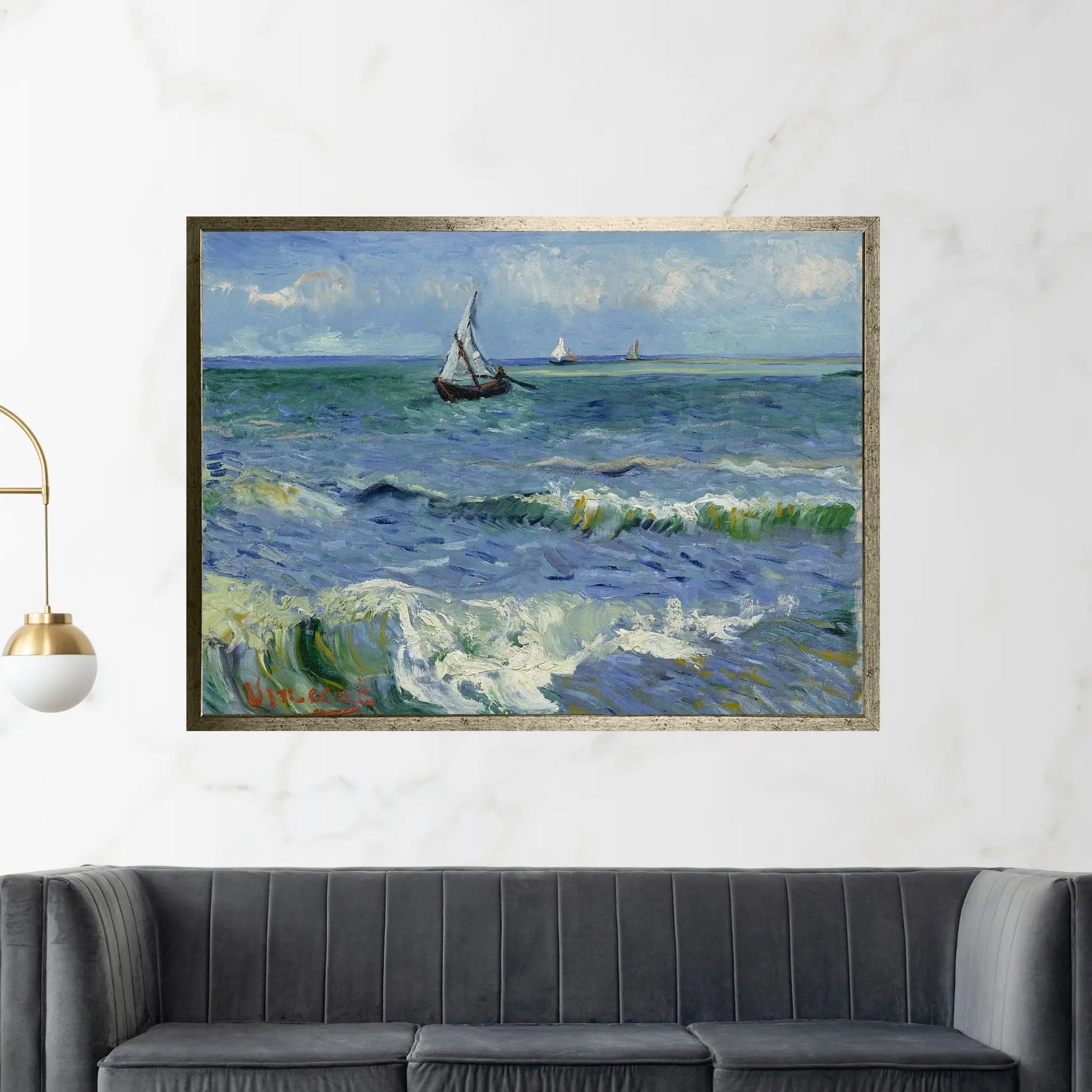 Seascape Near Les Saintes Maries de la Mer Canvas Wall Art - Y Canvas