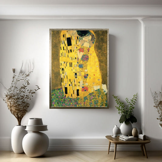 Gustav Klimt - The Kiss Canvas Wall Art Print on Canvas - Y Canvas