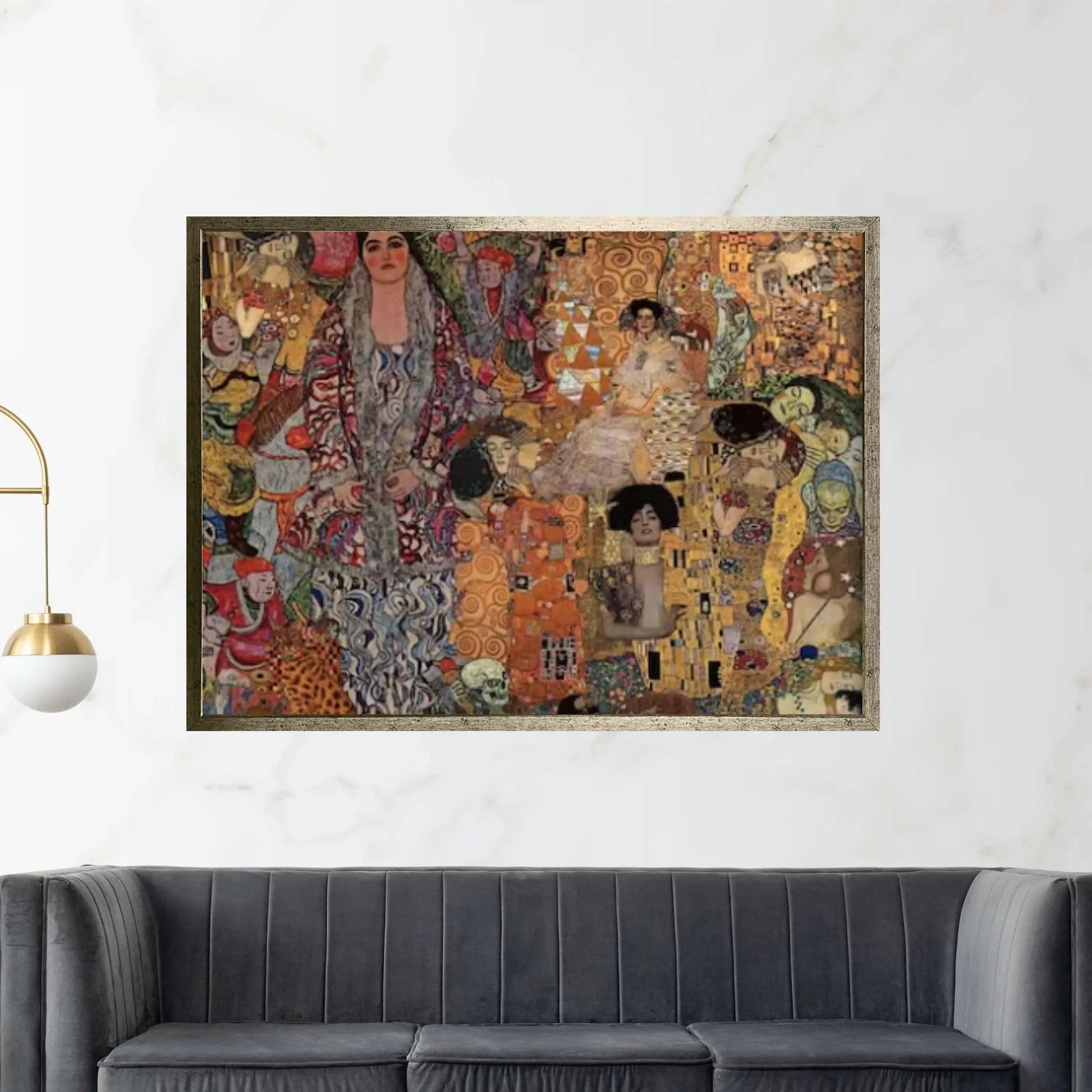 Collage Classical Art Canvas Poster By Gustav Klimt Art Canvas Poster - Y Canvas