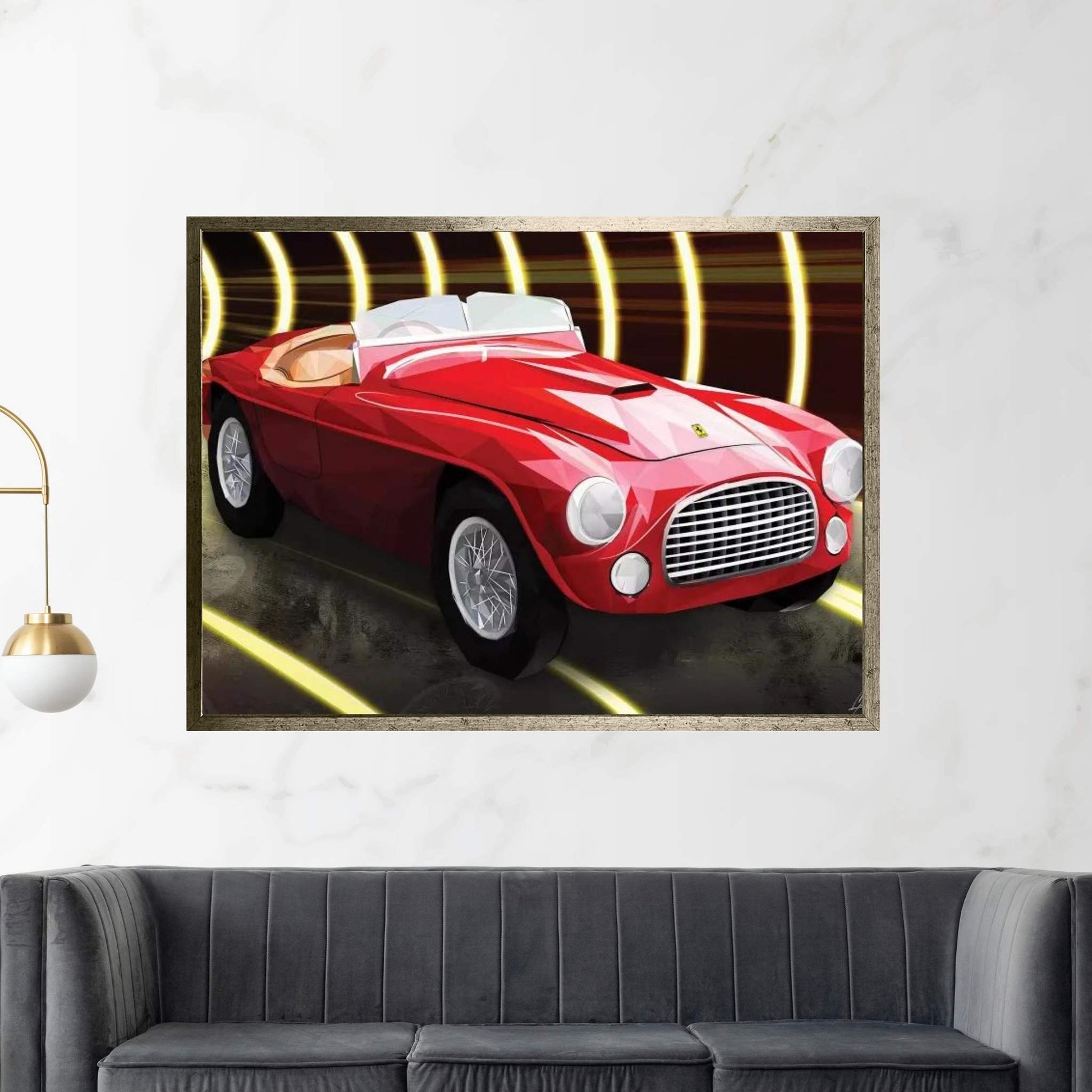 Le Rouge Ferrari Canvas Wall Art - Y Canvas