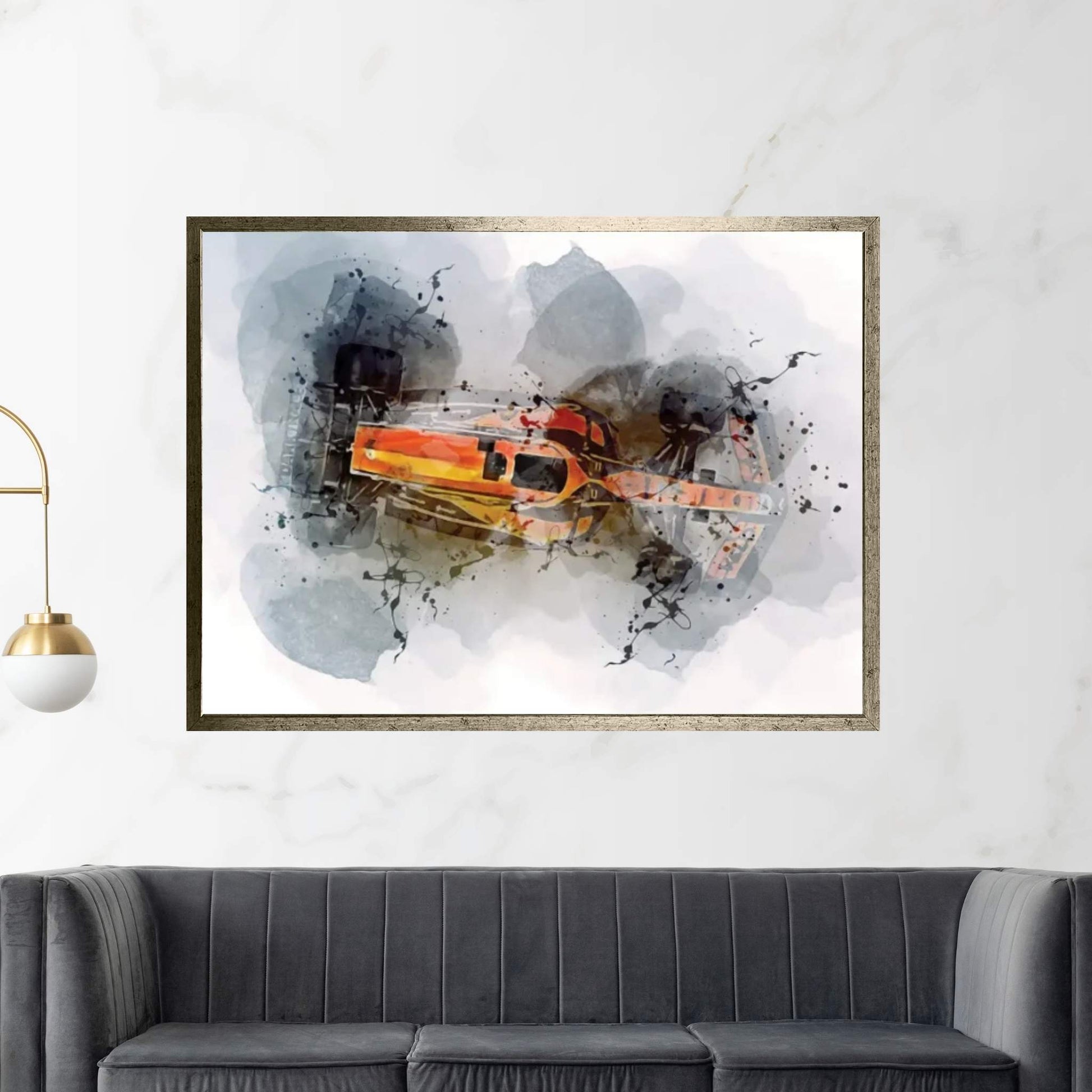 2022 Formula 1 Mclaren Mcl36 Exterior Canvas Wall Art - Y Canvas