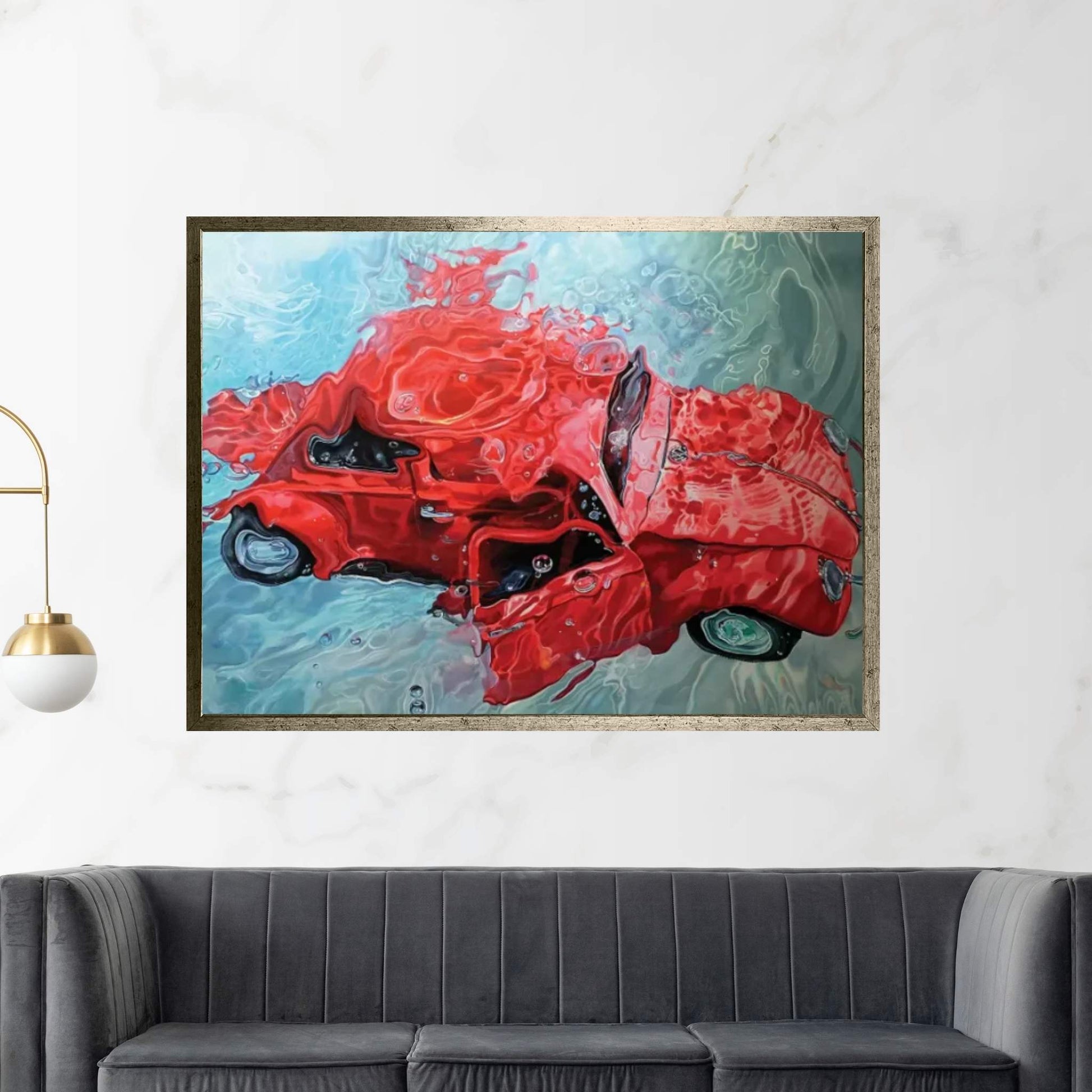 Red Cox Canvas Wall Art - Y Canvas