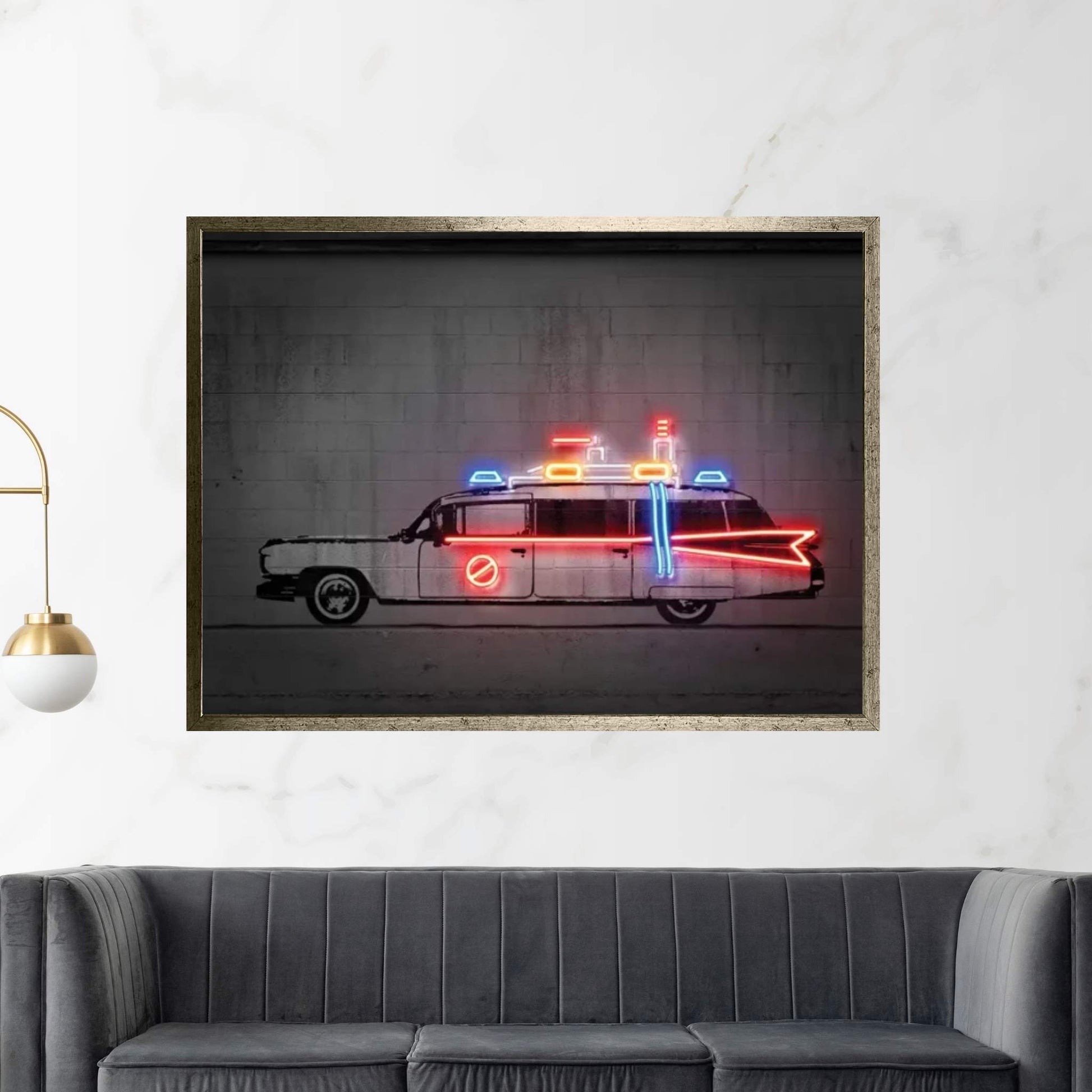 Ghost Car Canvas Wall Art - Y Canvas