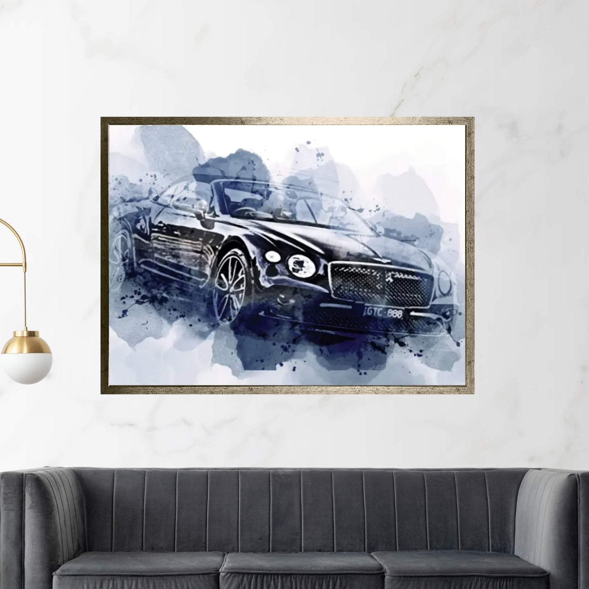 Bentley Continental Gt Convertible Luxury Cars 2022 Canvas Wall Art - Y Canvas