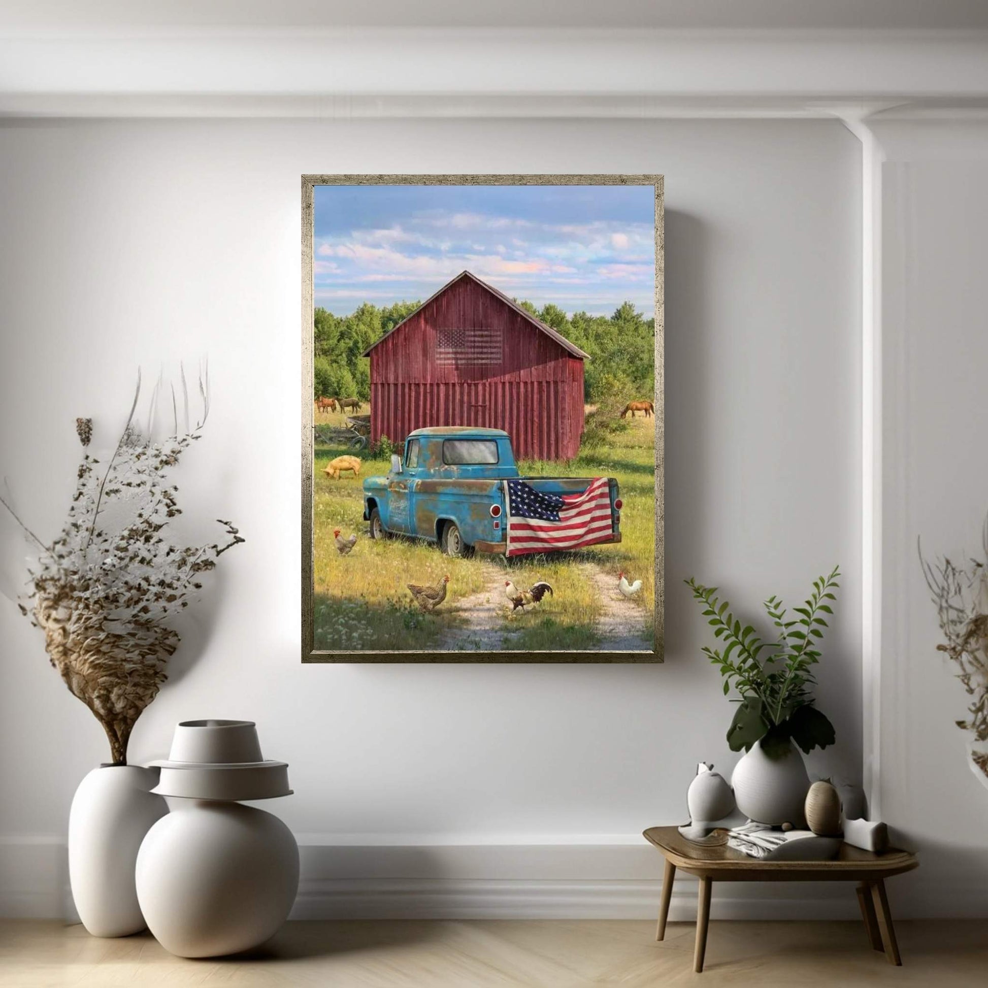 Summer Farm Canvas Wall Art - Y Canvas