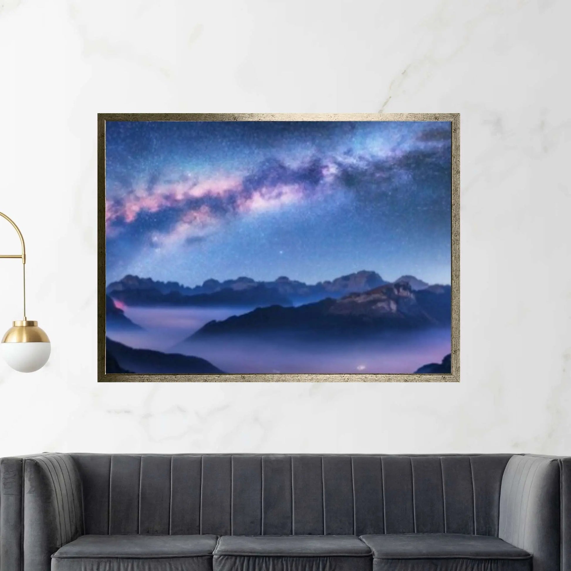 Starry Sky Landscape Canvas Poster Print - Y Canvas