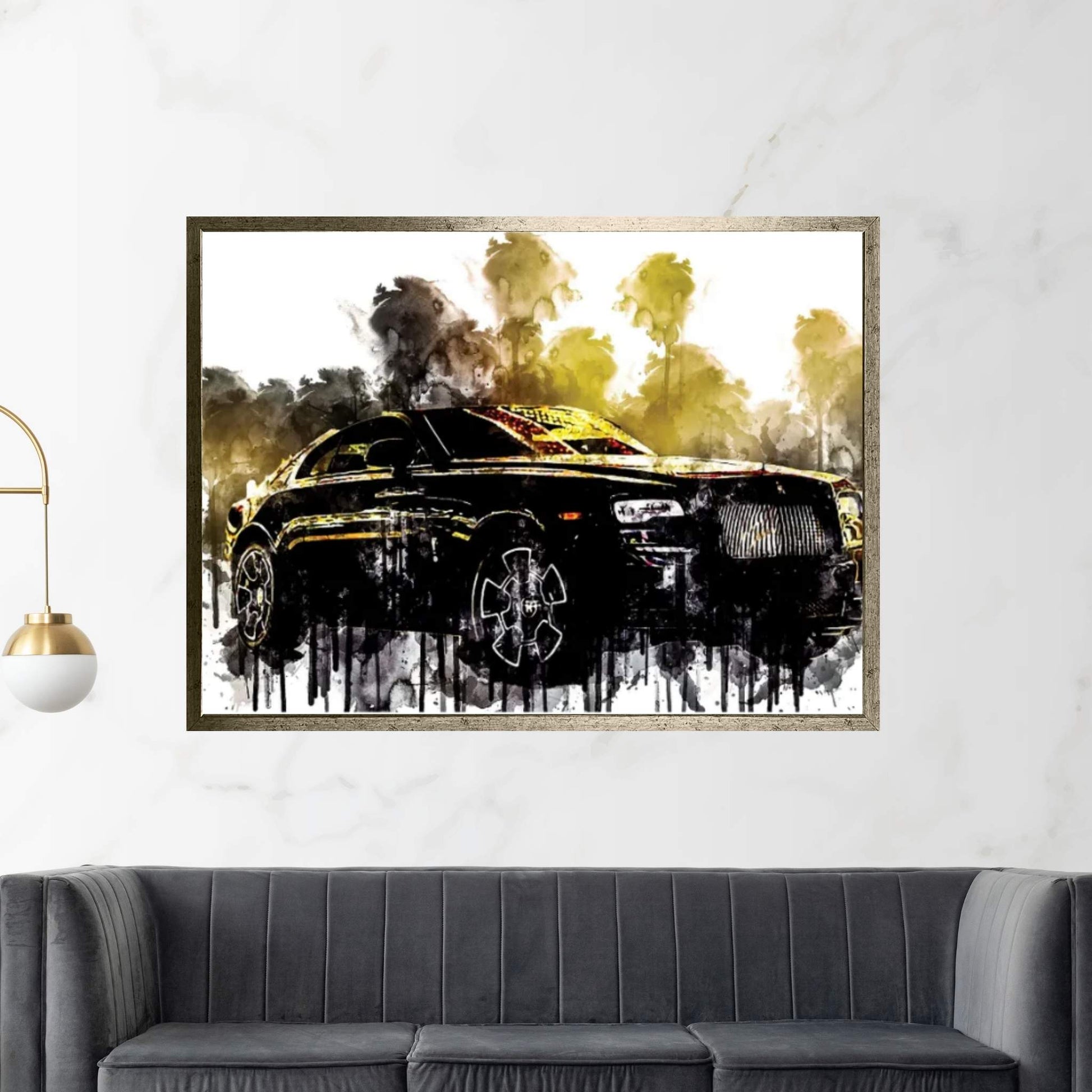 2017 Rolls Royce Wraith Black Badge Canvas Wall Art - Y Canvas