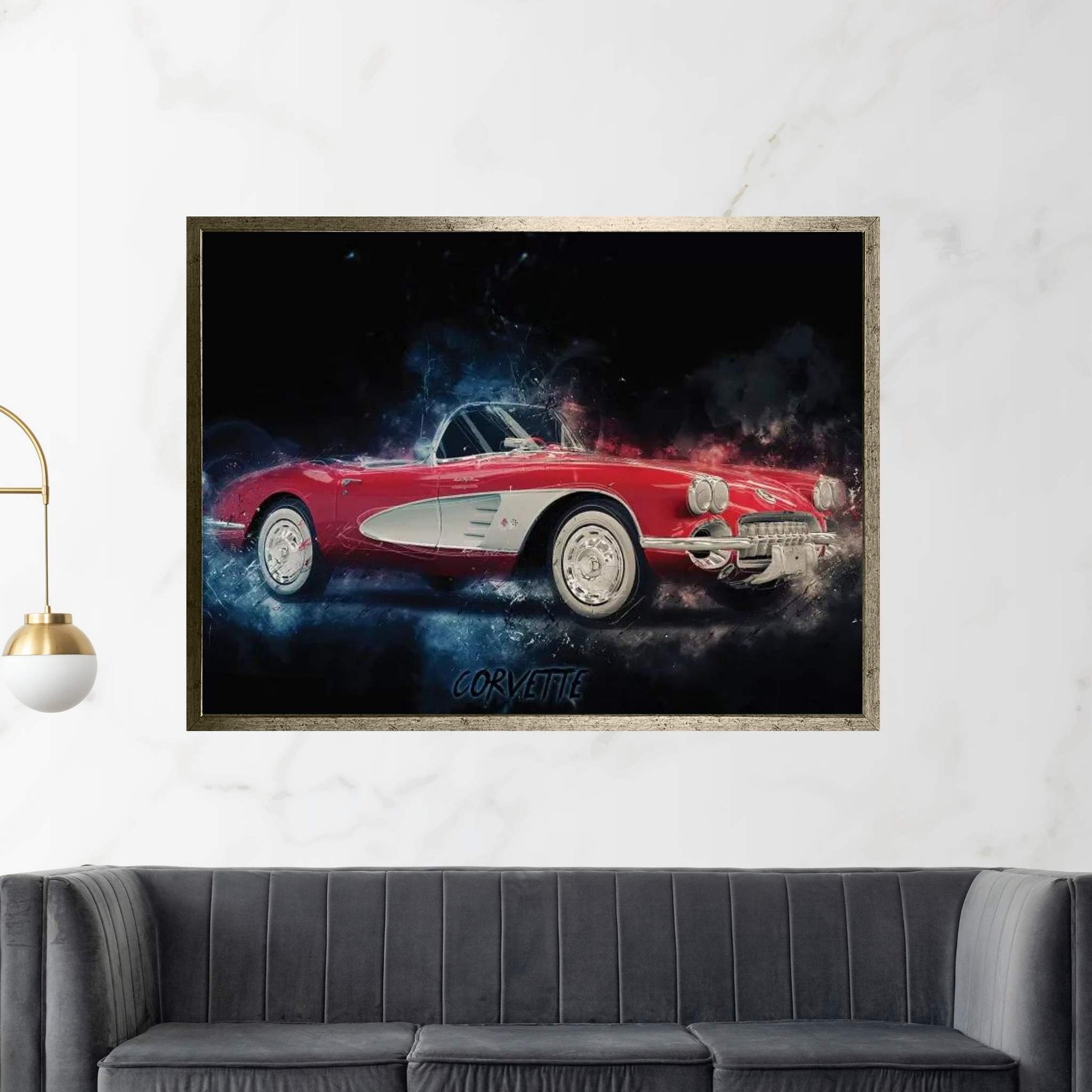 Corvette Canvas Wall Art - Y Canvas