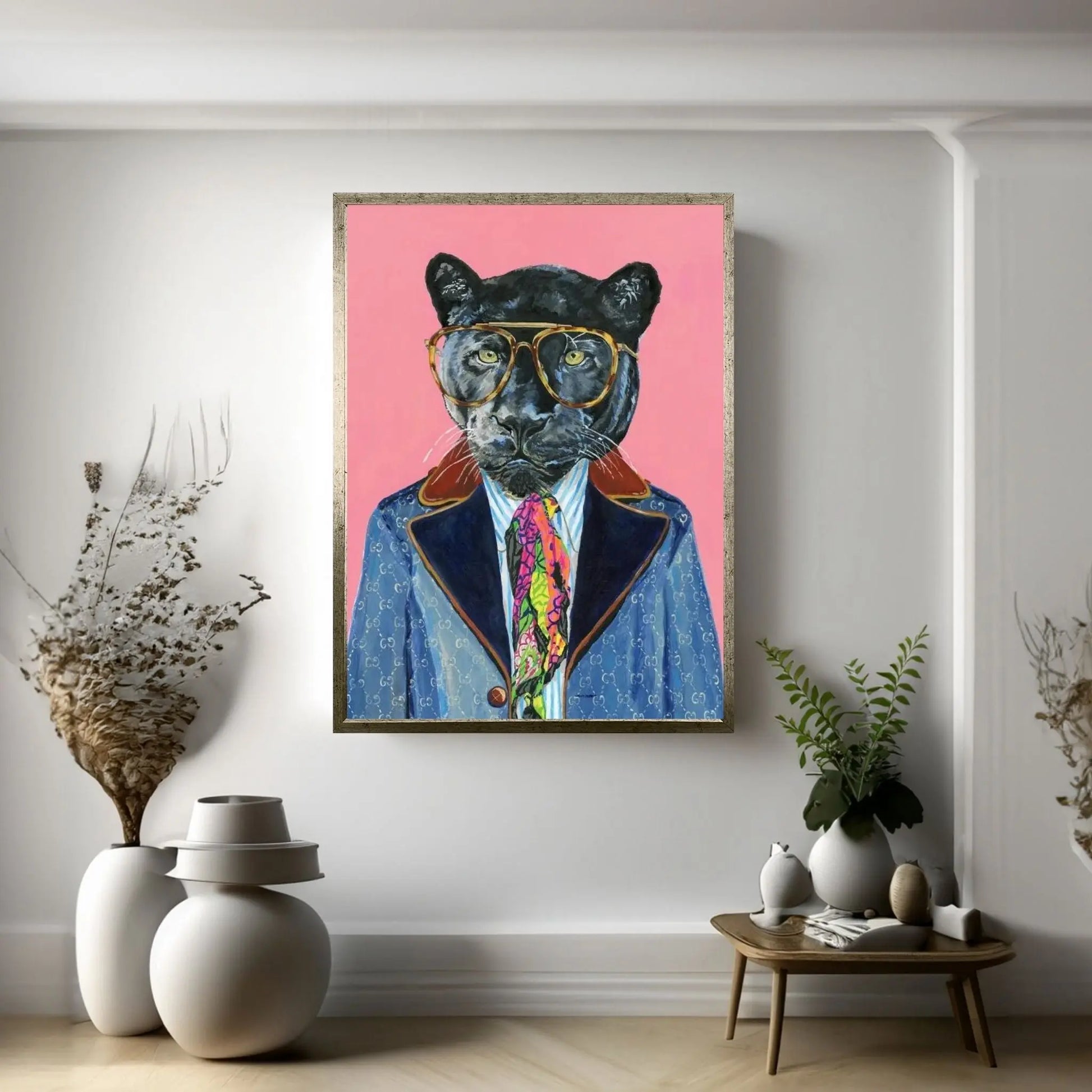 Gucci Panther Canvas Wall Art - Y Canvas